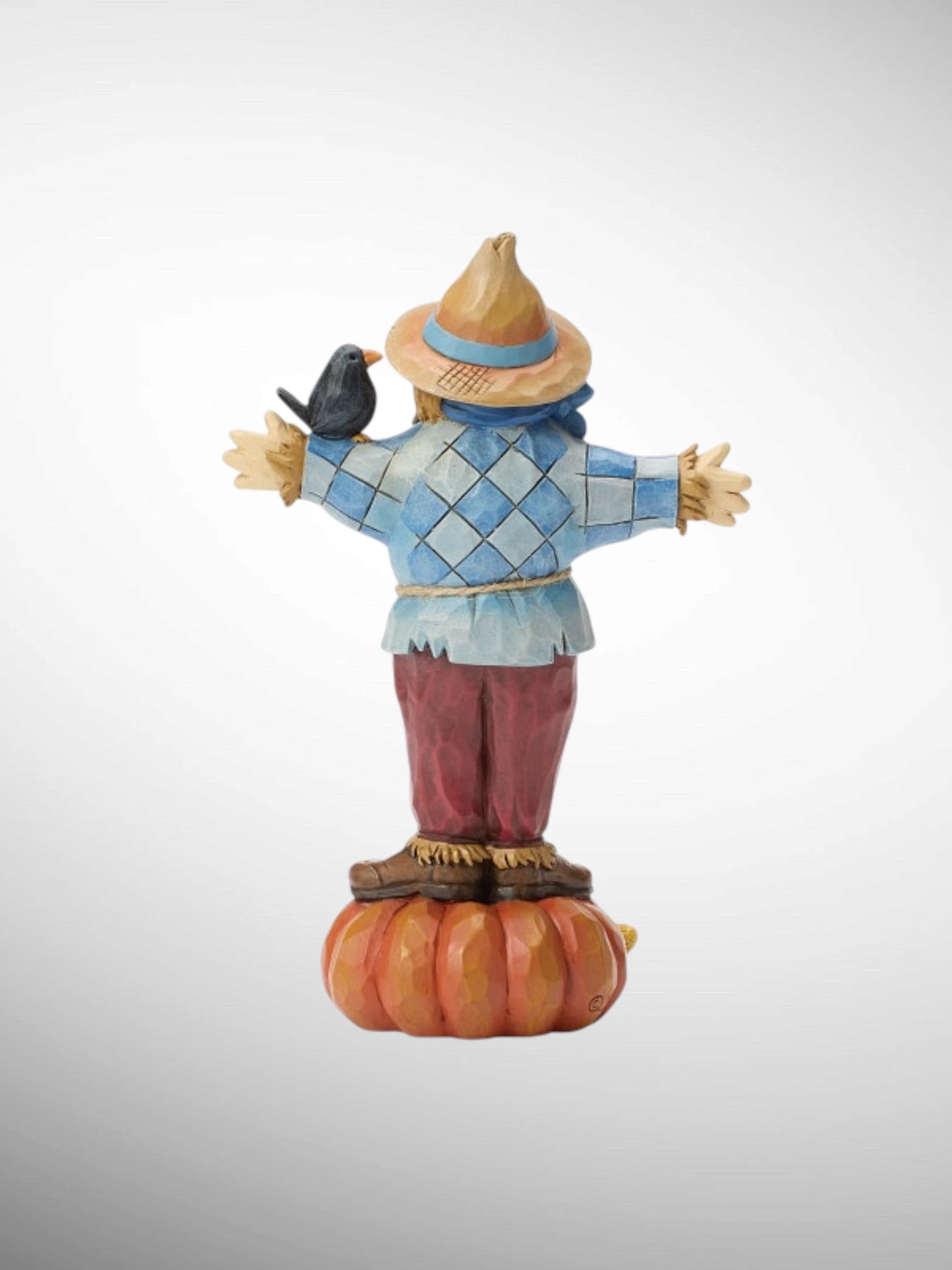 Jim Shore Heartwood Creek - Hay! Fall Is Here Scarecrow on Pumpkin Figurine