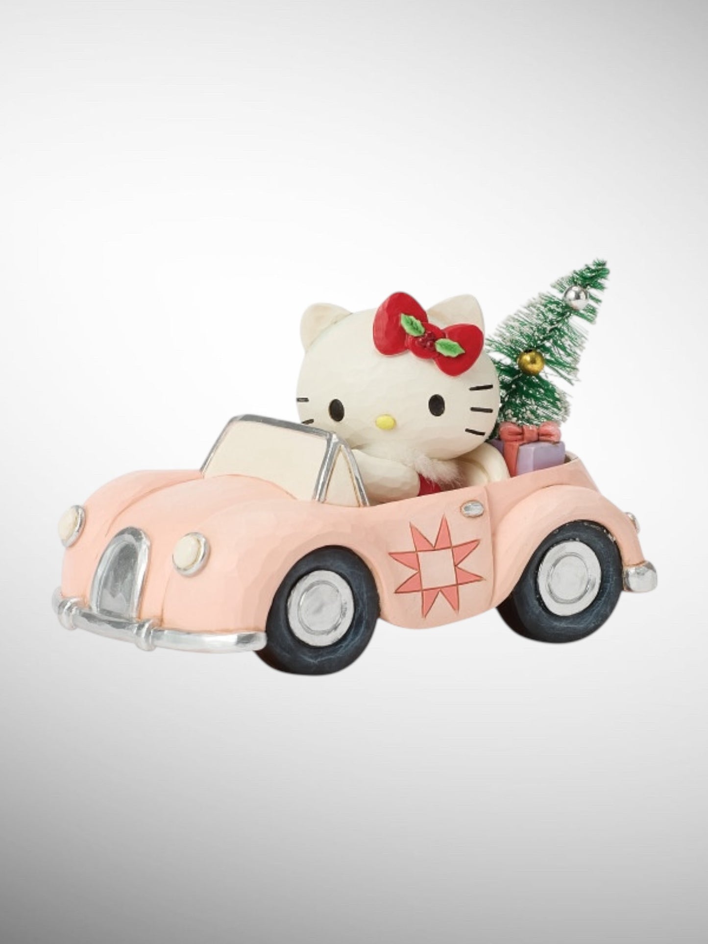 Jim Shore Sanrio Collection - Hello Kitty Christmas Car Figurine - PREORDER