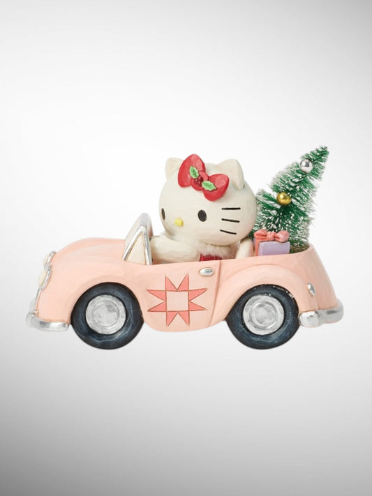 Jim Shore Sanrio Collection - Hello Kitty Christmas Car Figurine - PREORDER