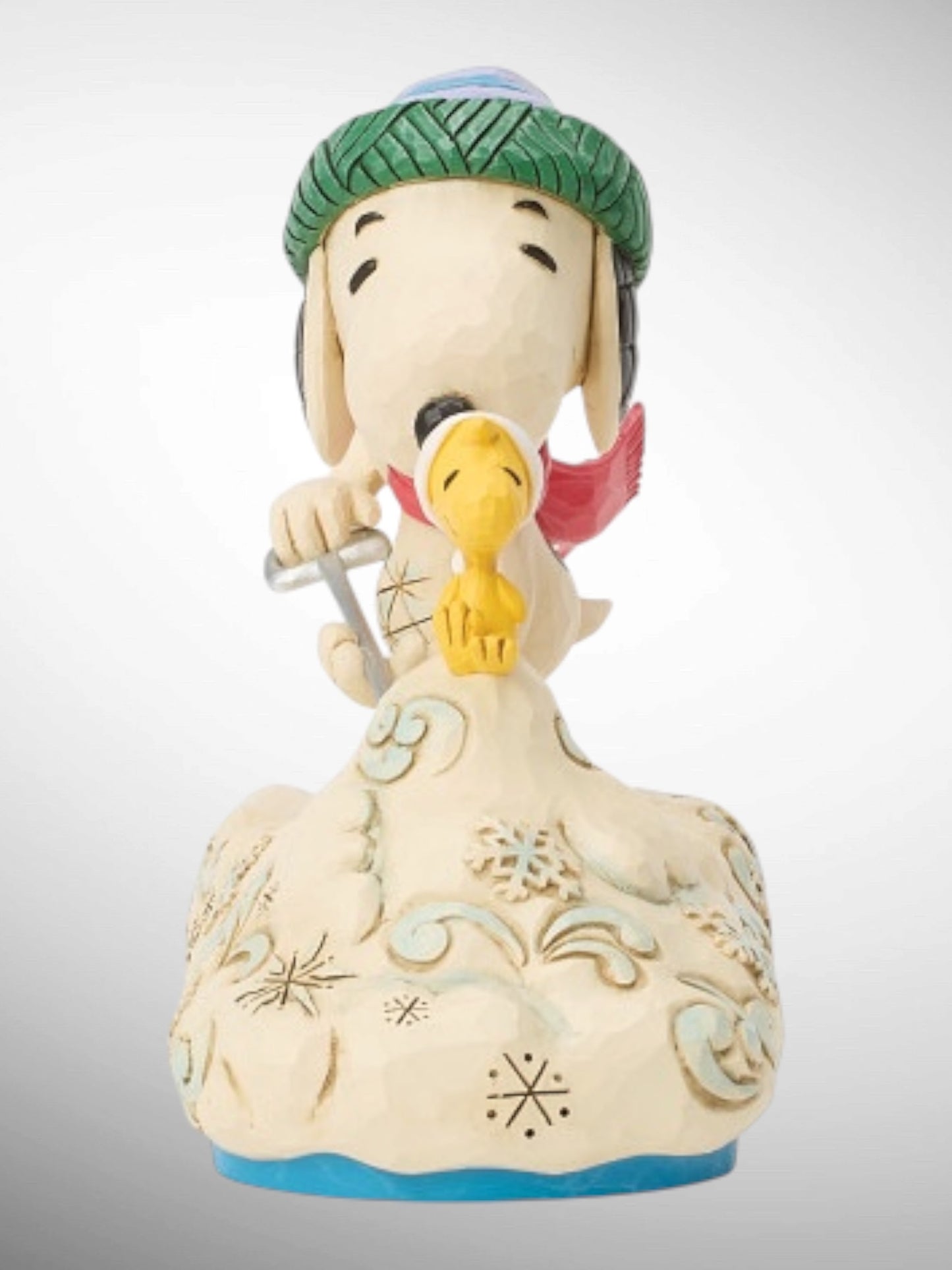 Jim Shore Peanuts - Clearing the Way for Christmas Snoopy Woodstock Shoveling Snow Figurine - PREORDER