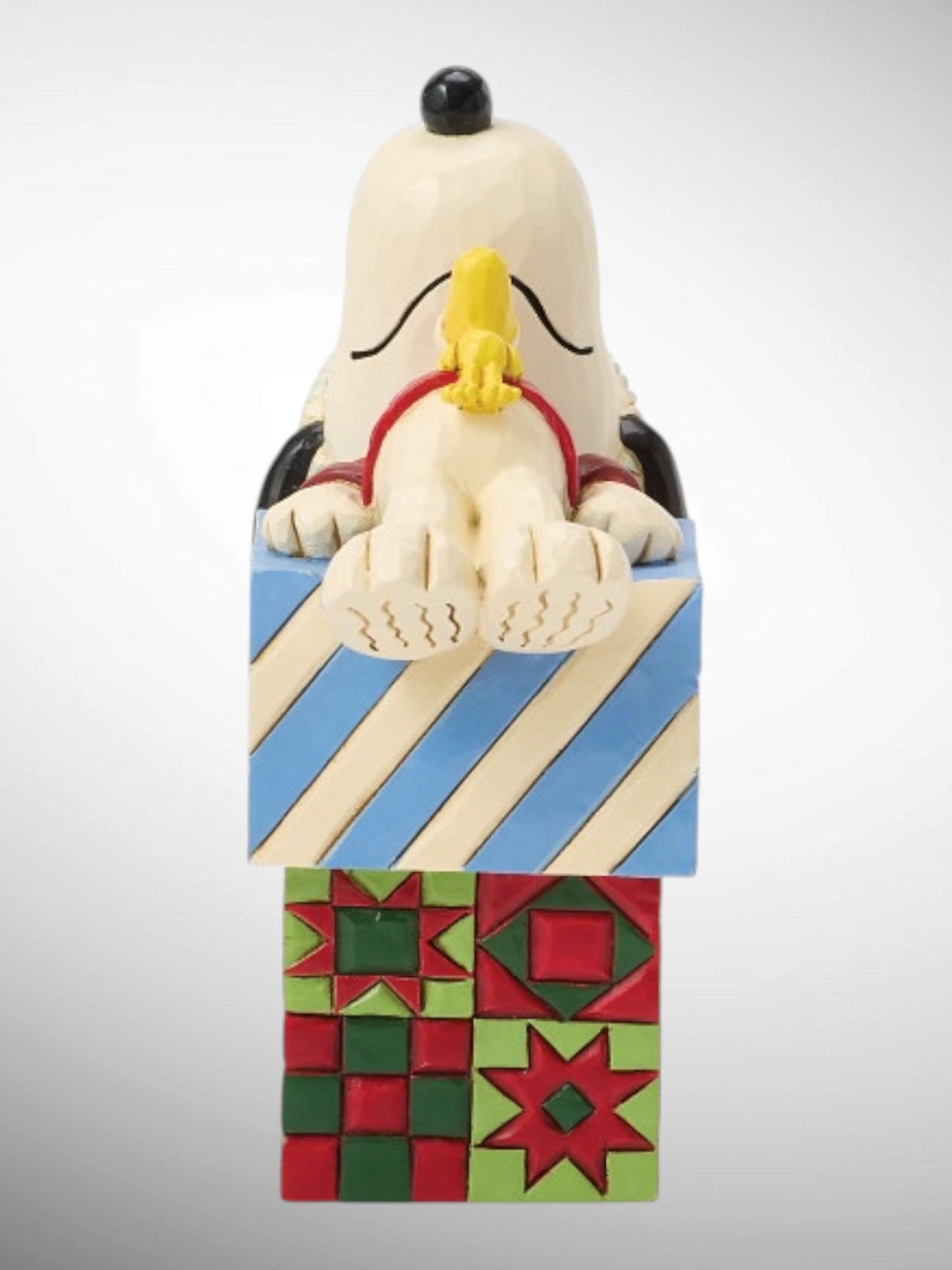 Jim Shore Peanuts - Dreaming of Christmas Snoopy Woodstock Gifts Figurine - PREORDER