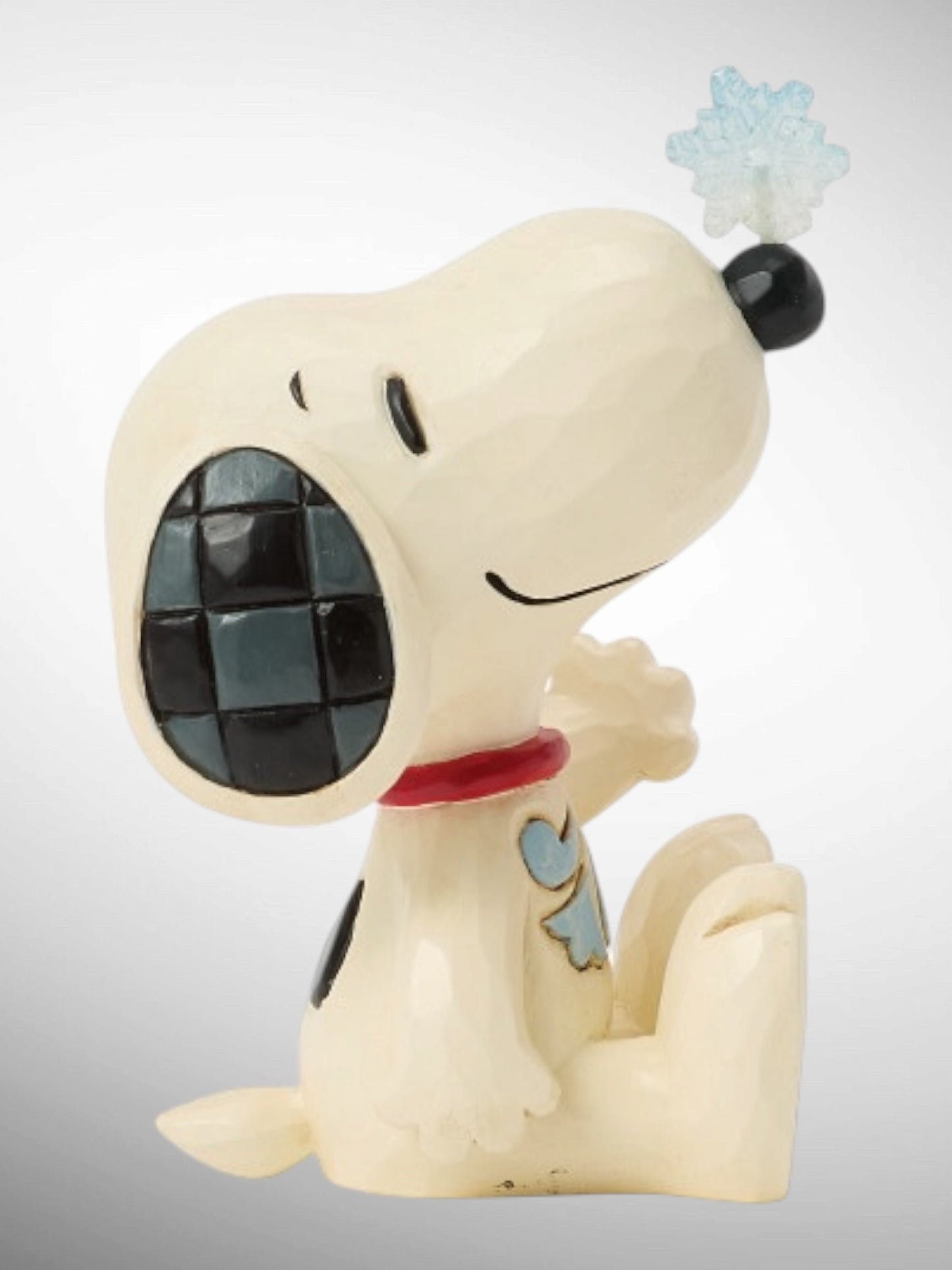 Jim Shore Peanuts - Snoopy with Snowflake on Nose Mini Figurine - PREORDER