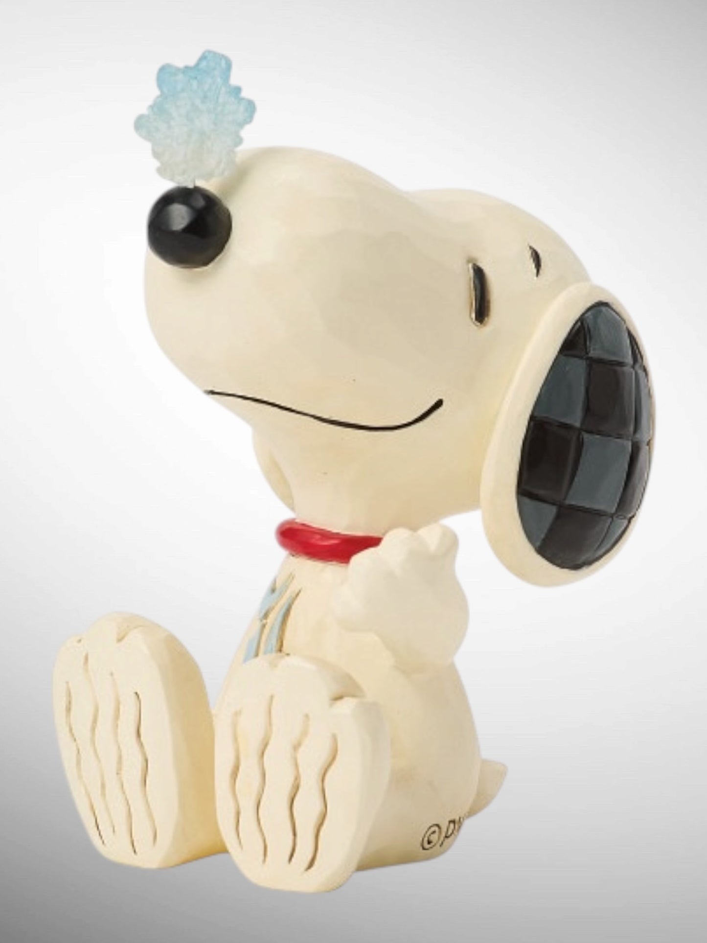 Jim Shore Peanuts - Snoopy with Snowflake on Nose Mini Figurine - PREORDER