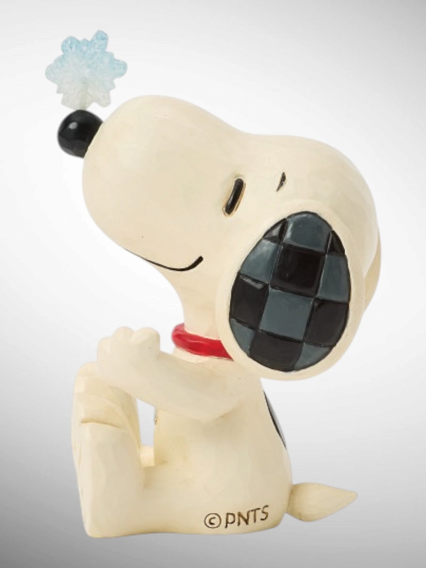 Jim Shore Peanuts - Snoopy with Snowflake on Nose Mini Figurine - PREORDER