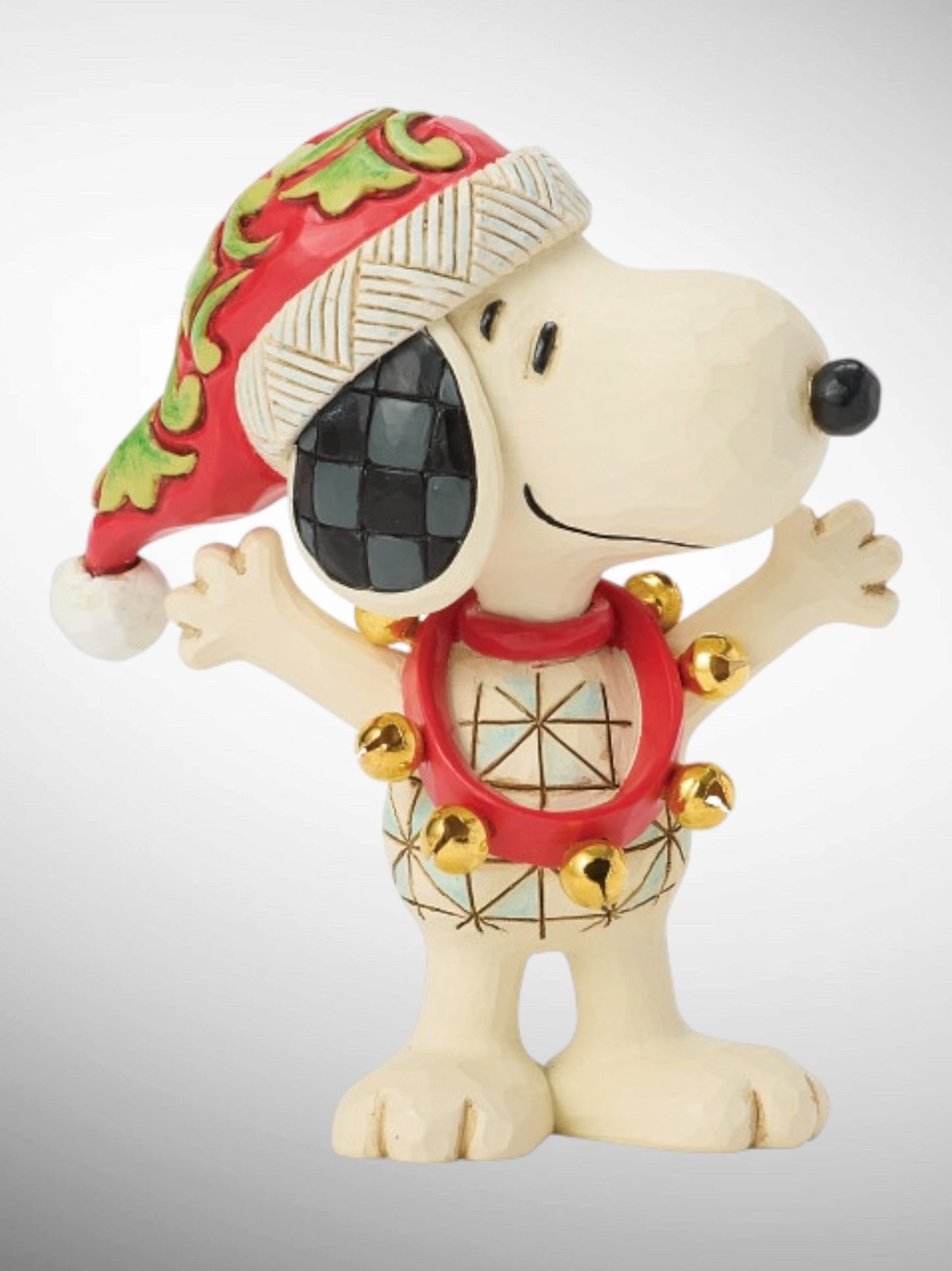 Jim Shore Peanuts - Snoopy with Bells Mini Figurine - PREORDER
