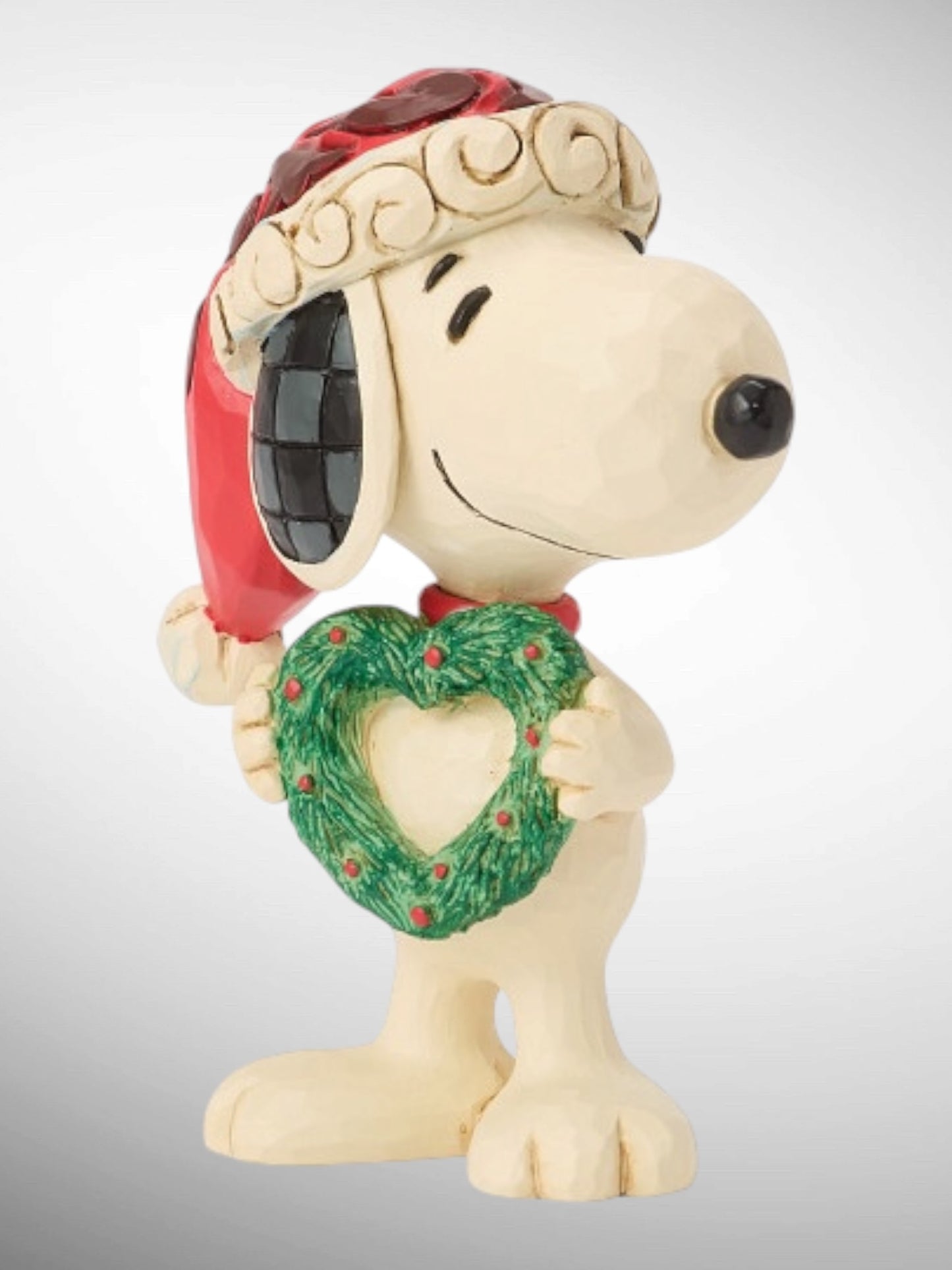 Jim Shore Peanuts - Snoopy with Heart Wreath Mini Figurine - PREORDER