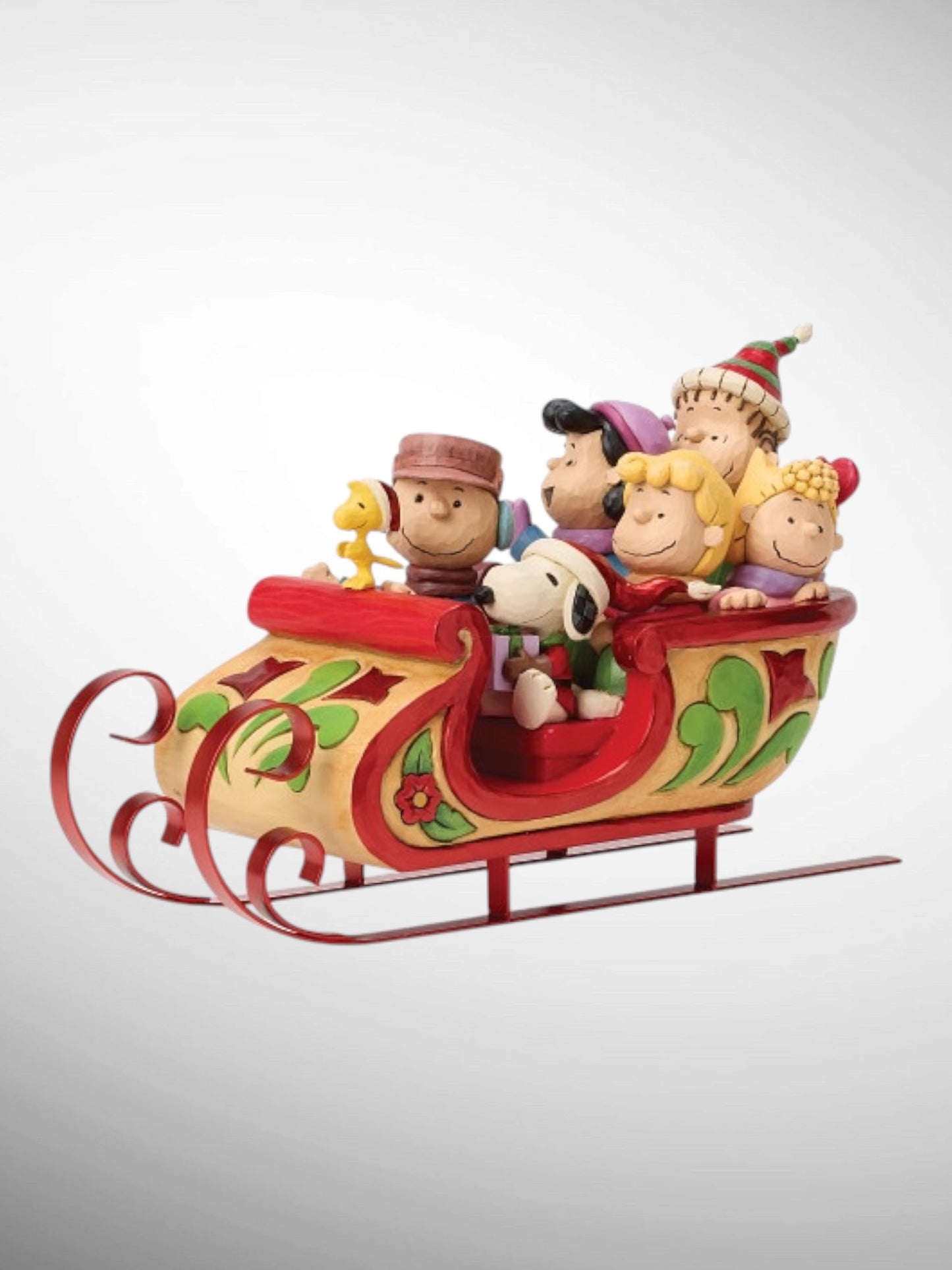 Jim Shore Peanuts - A Sleigh Ride To Remember Snoopy Charlie Brown Lucy Figurine - PREORDER
