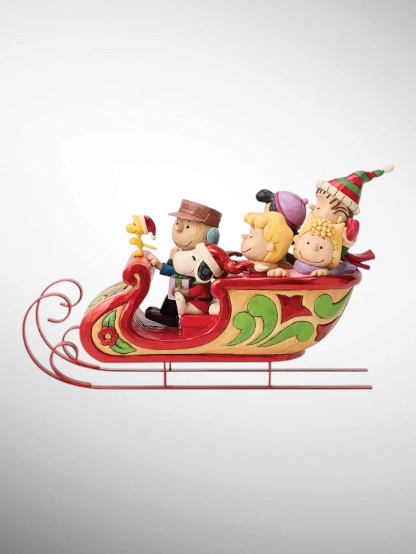 Jim Shore Peanuts - A Sleigh Ride To Remember Snoopy Charlie Brown Lucy Figurine - PREORDER