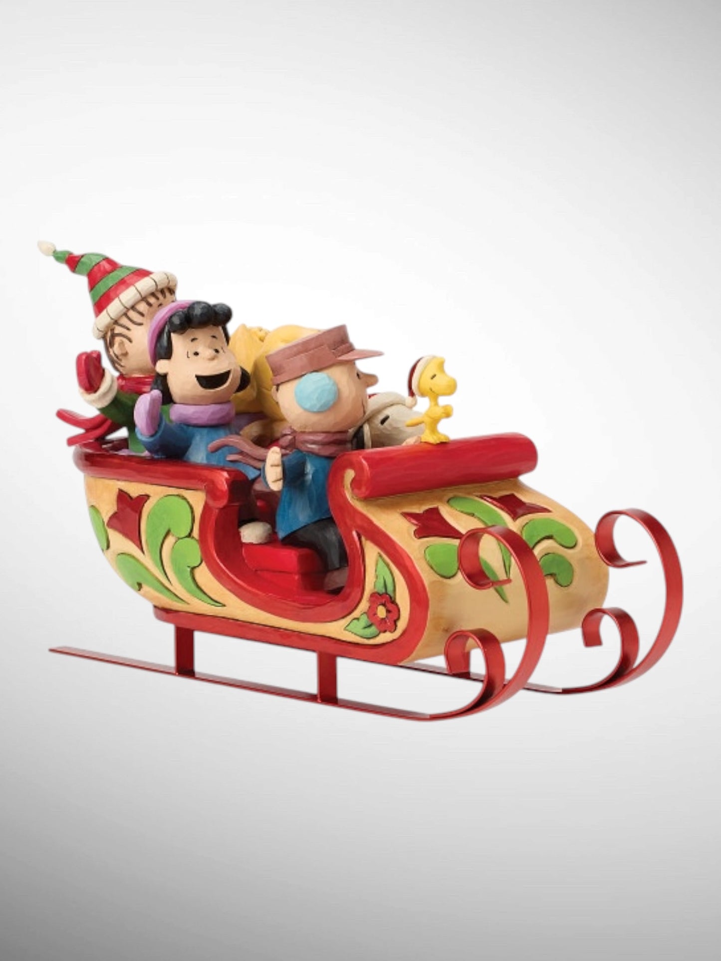 Jim Shore Peanuts - A Sleigh Ride To Remember Snoopy Charlie Brown Lucy Figurine - PREORDER