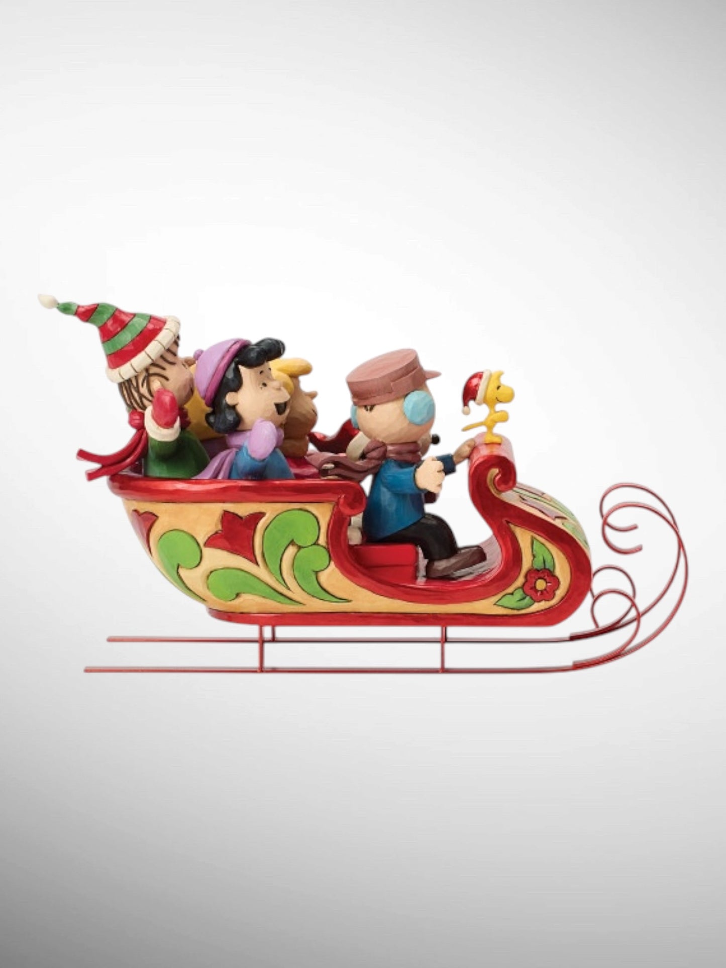 Jim Shore Peanuts - A Sleigh Ride To Remember Snoopy Charlie Brown Lucy Figurine - PREORDER