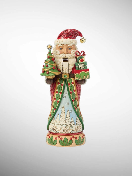 Jim Shore Heartwood Creek Royal Traditions - Christmas Keepsake Nutcracker Santa Tree Red Green Figurine