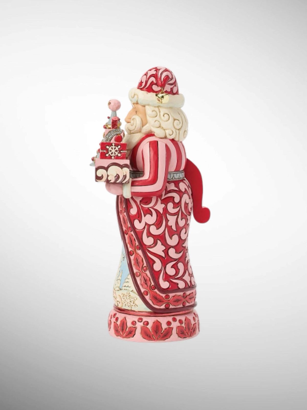 Jim Shore Heartwood Creek Royal Traditions - Heart of the Holidays Nutcracker Santa Tree Red Pink Figurine