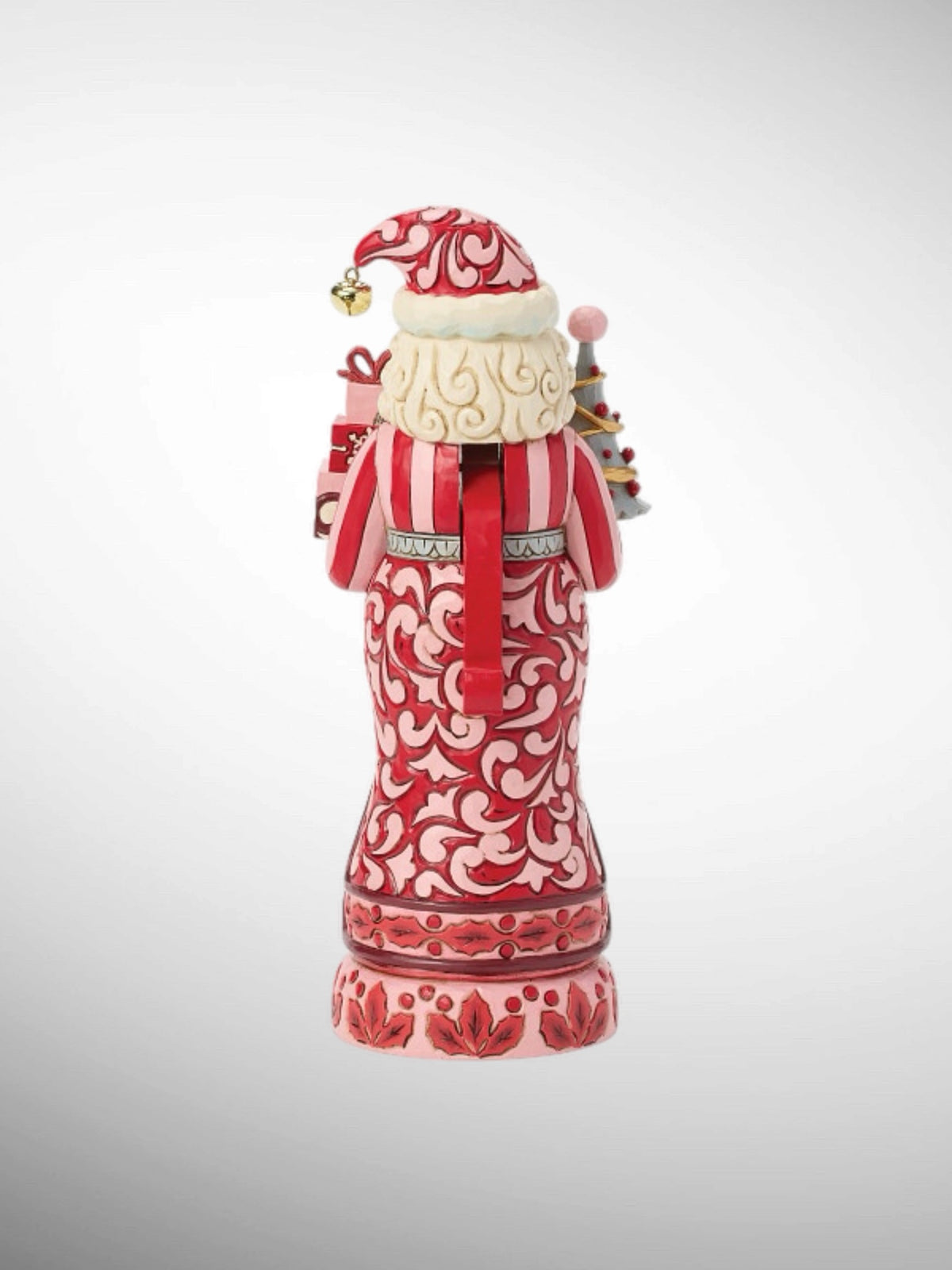 Jim Shore Heartwood Creek Royal Traditions - Heart of the Holidays Nutcracker Santa Tree Red Pink Figurine