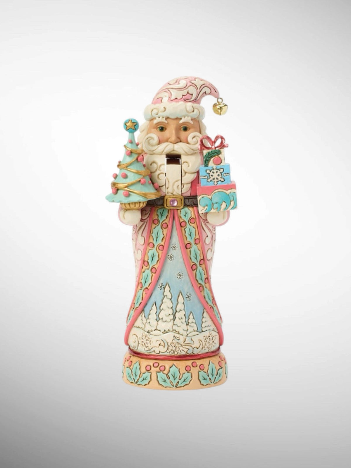 Jim Shore Heartwood Creek Royal Traditions - A Bright Winter Nutcracker Santa Tree Pastel Figurine