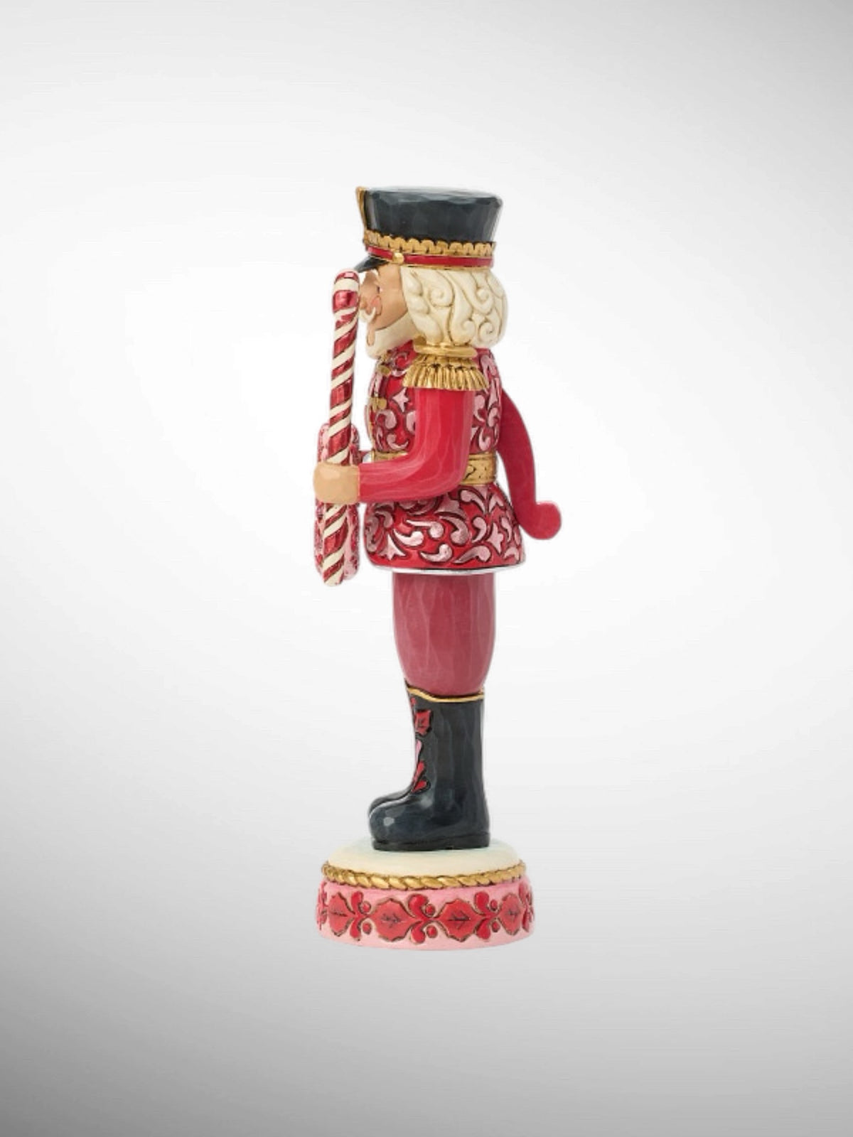 Jim Shore Heartwood Creek Royal Traditions - Candy Cane Guard Toy Soldier Nutcracker Pink Red Figurine