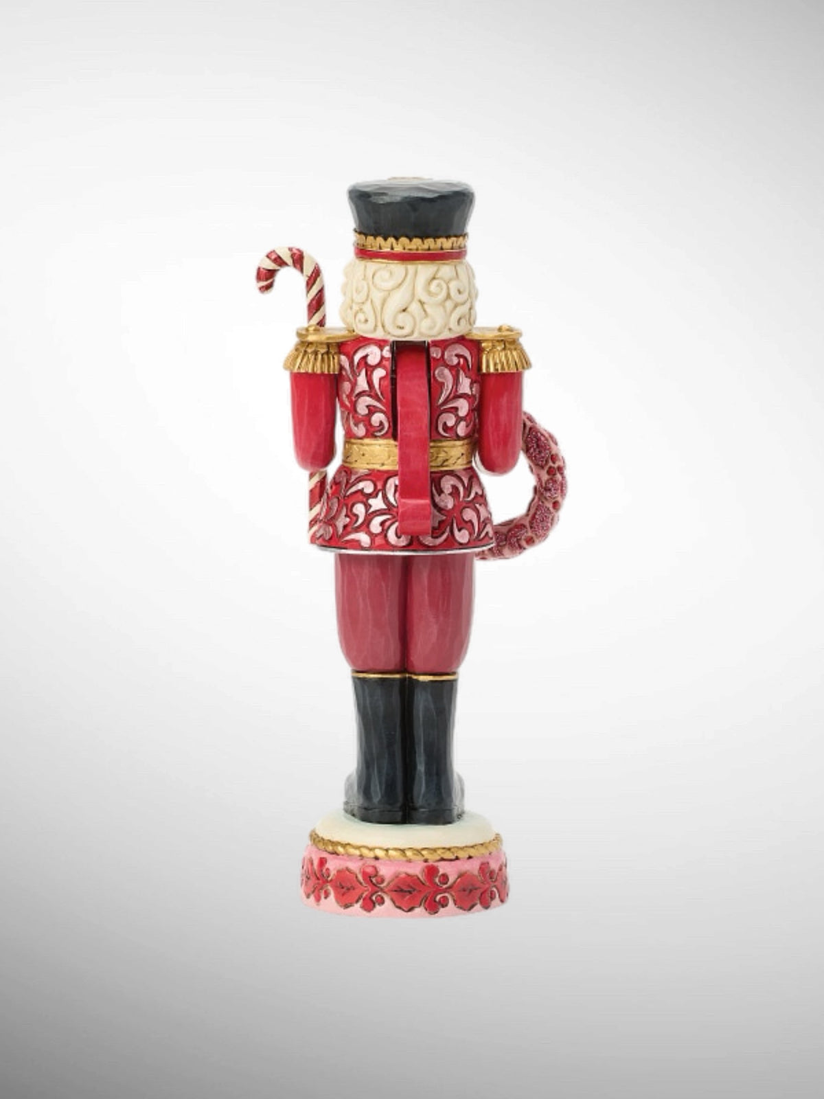 Jim Shore Heartwood Creek Royal Traditions - Candy Cane Guard Toy Soldier Nutcracker Pink Red Figurine