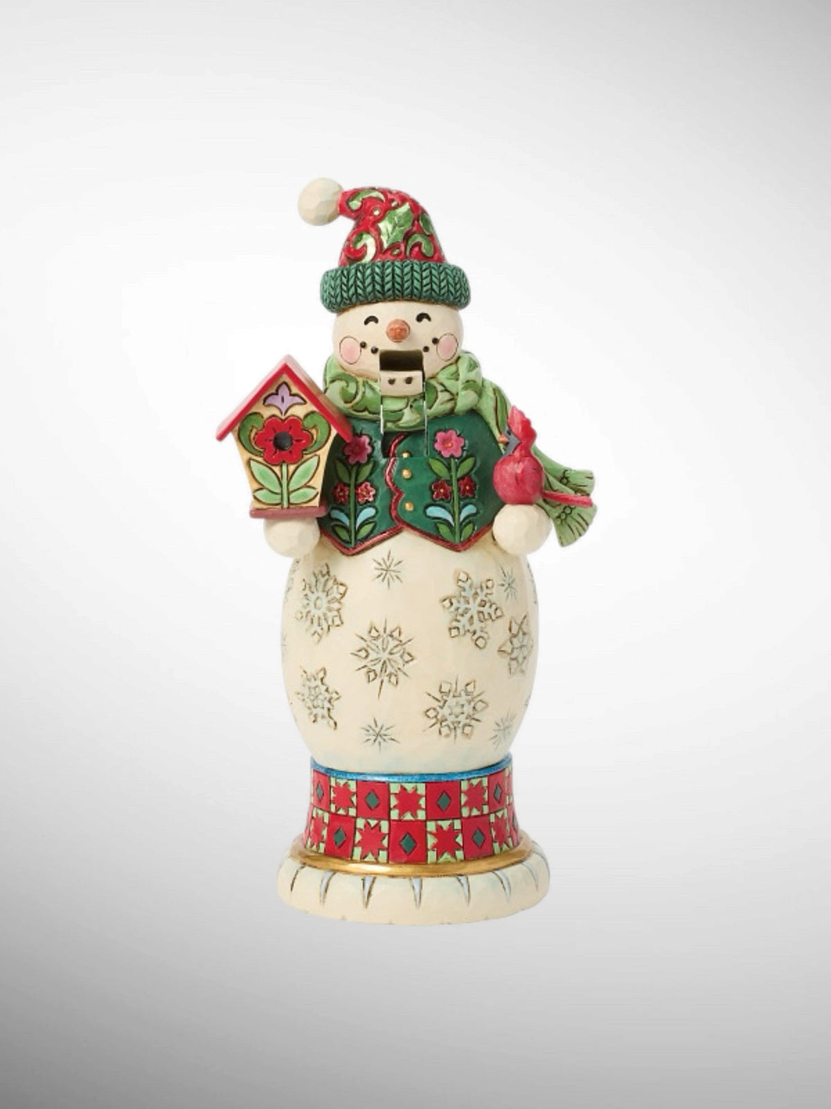 Jim Shore Heartwood Creek Royal Traditions - The Season's Song Snowman Nutcracker Red Green Figurine