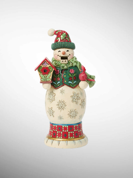 Jim Shore Heartwood Creek Royal Traditions - The Season's Song Snowman Nutcracker Red Green Figurine