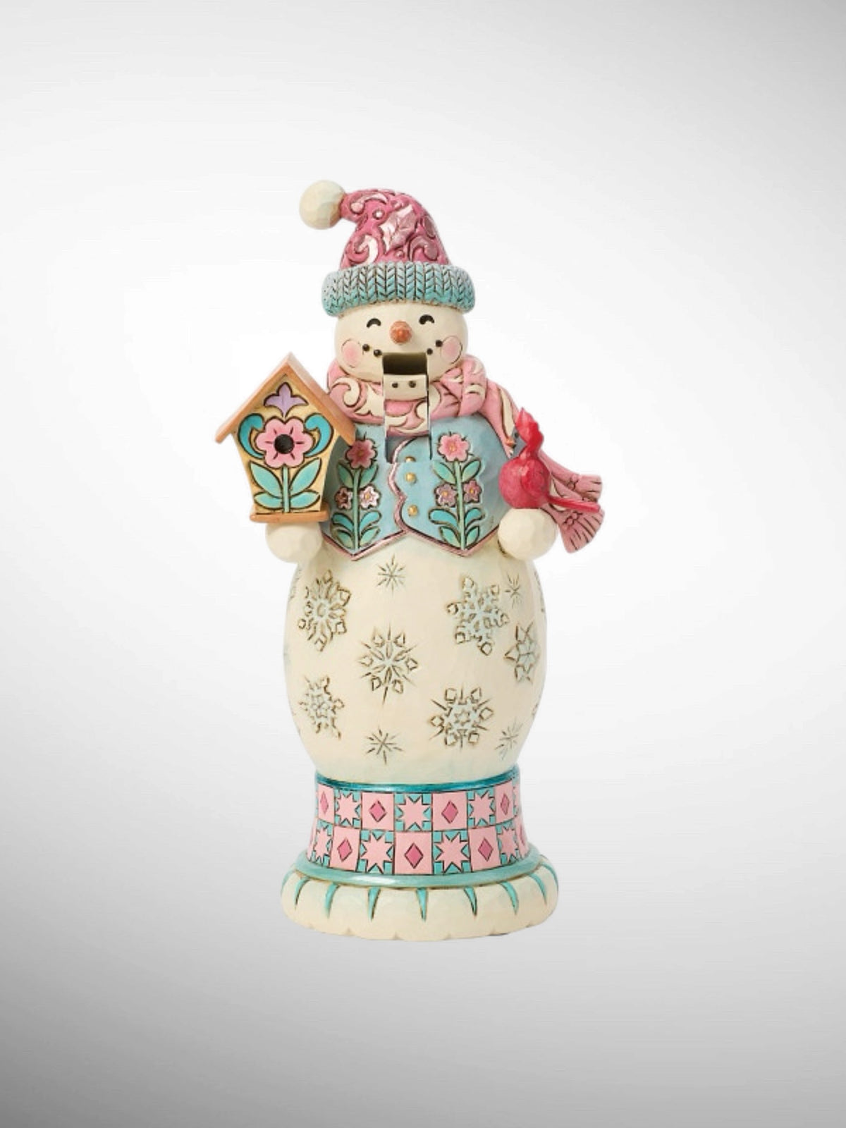 Jim Shore Heartwood Creek Royal Traditions - Cool Friends Snowman Nutcracker Pastel Figurine