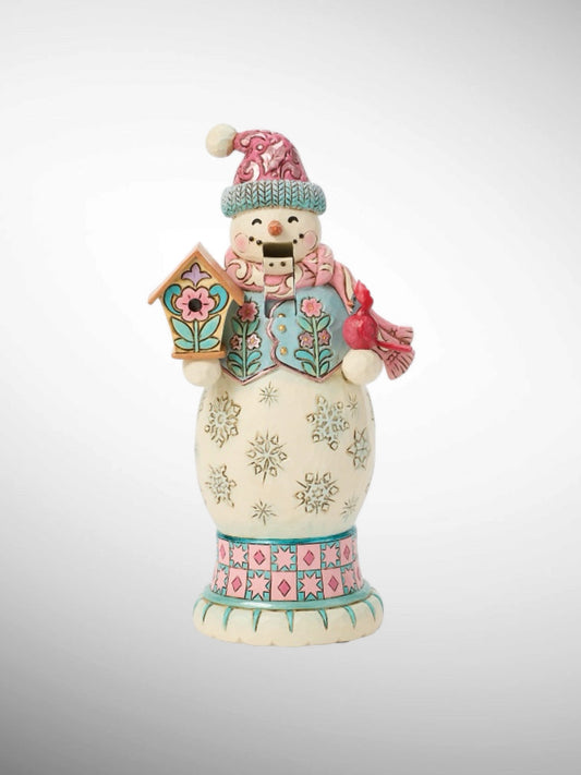 Jim Shore Heartwood Creek Royal Traditions - Cool Friends Snowman Nutcracker Pastel Figurine