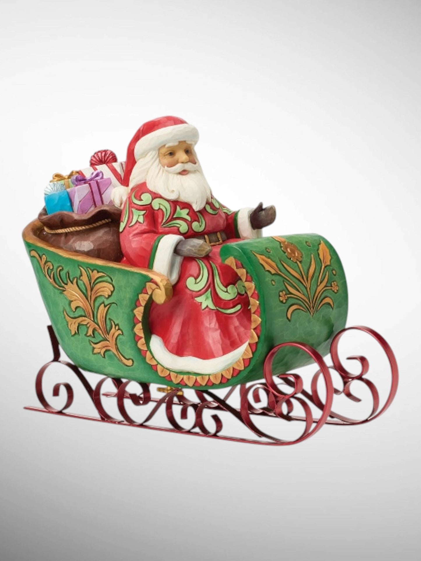 Jim Shore Heartwood Creek - Dashing Through The Snow Santa Musical Sleigh Christmas Figurine - PREORDER