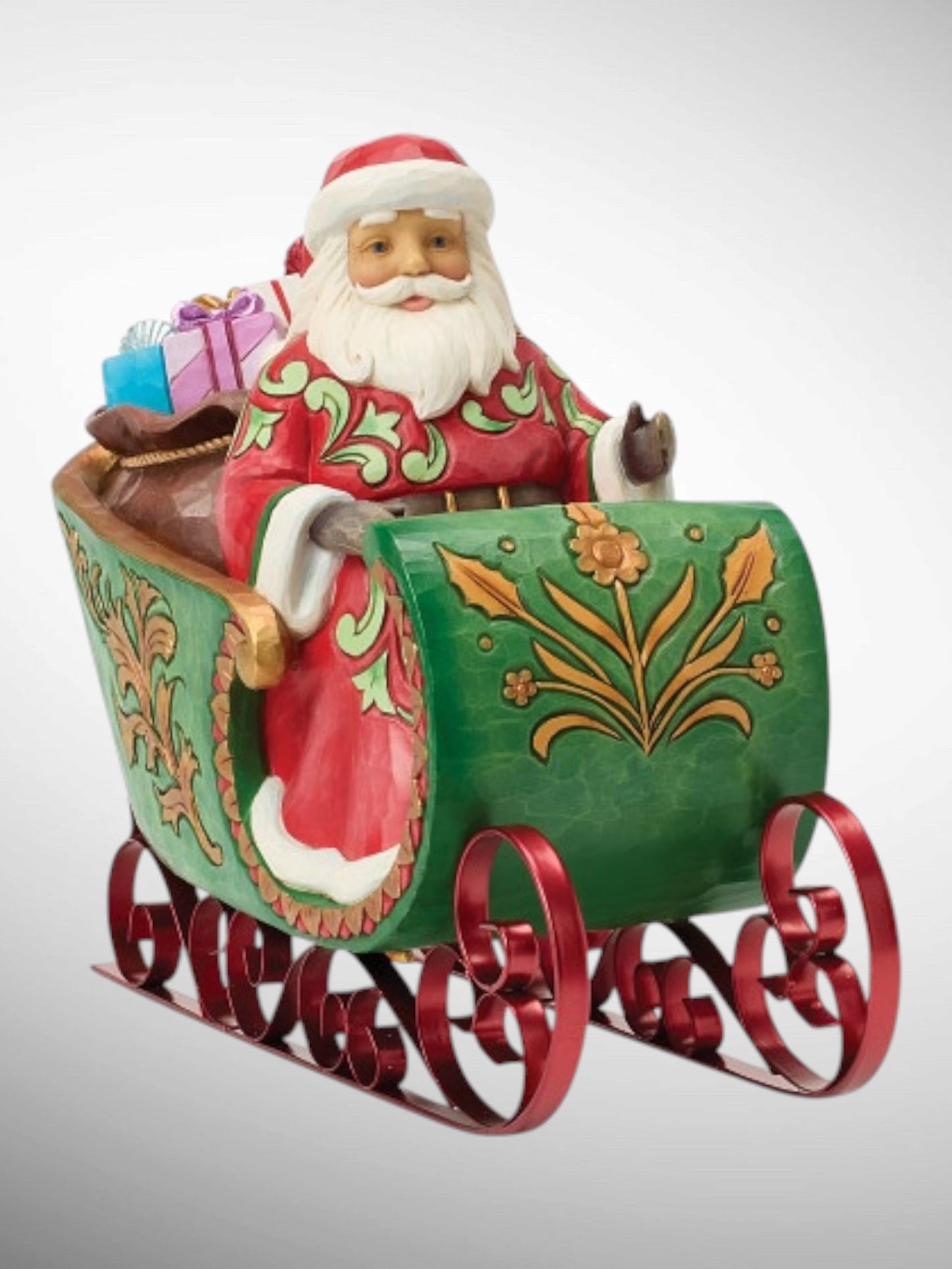 Jim Shore Heartwood Creek - Dashing Through The Snow Santa Musical Sleigh Christmas Figurine - PREORDER