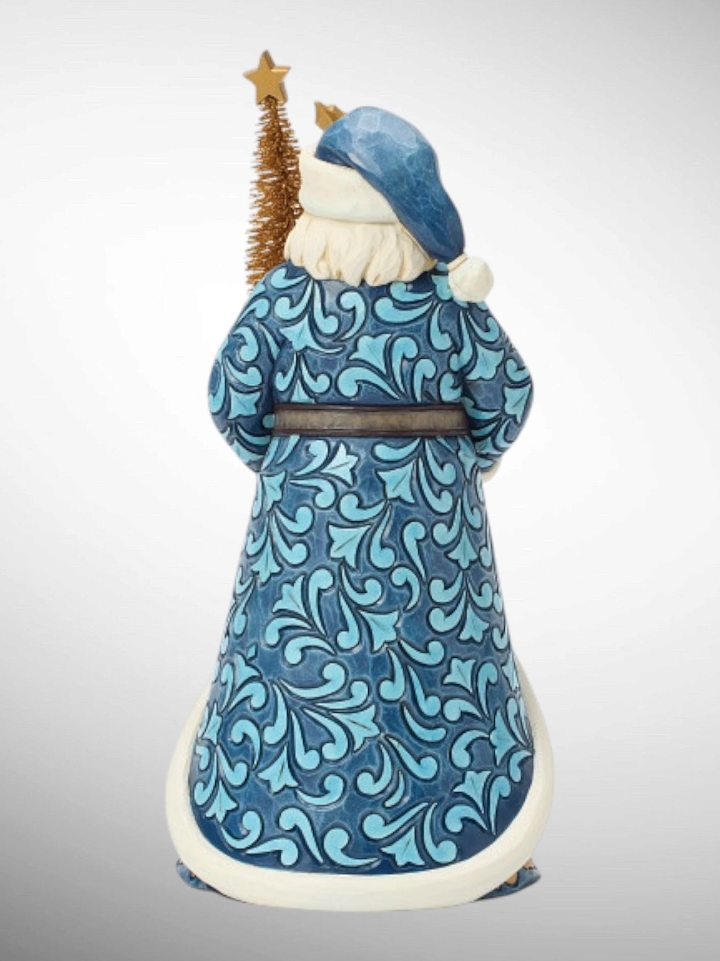 Jim Shore Heartwood Creek - Holiday Elegance Blue and Gold Santa Christmas Figurine - PREORDER