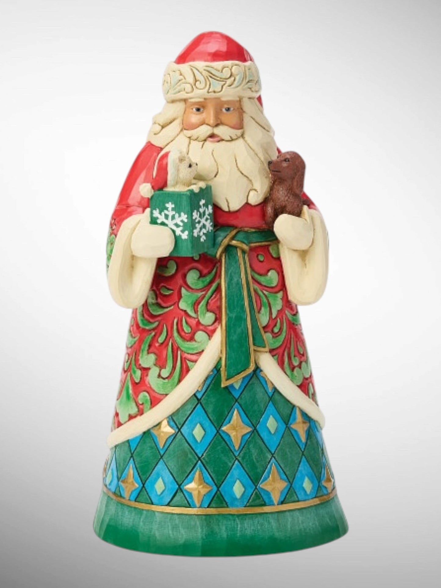 Jim Shore Heartwood Creek - Love is the Greatest Gift Rescue Pets Santa Figurine - PREORDER
