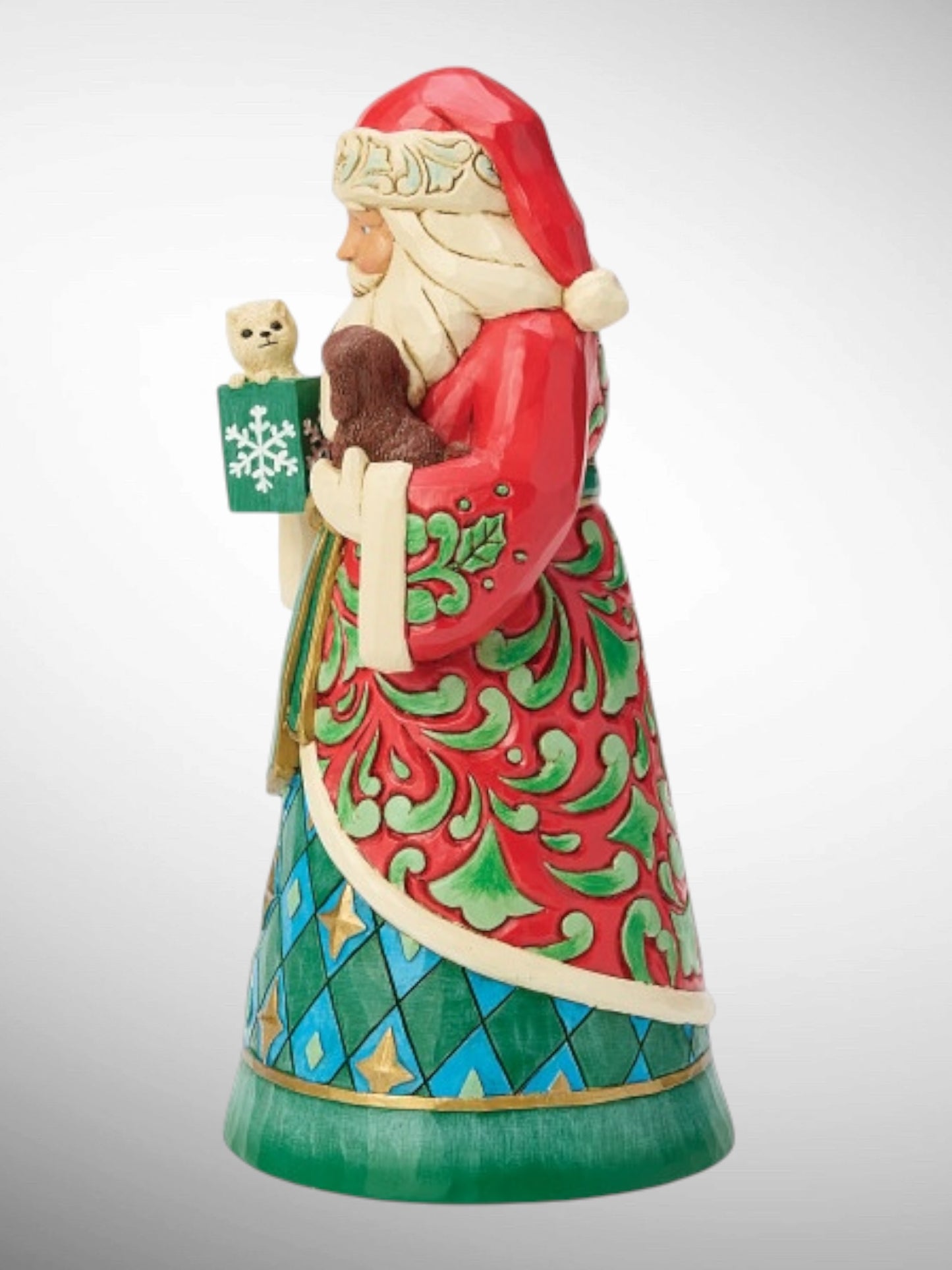 Jim Shore Heartwood Creek - Love is the Greatest Gift Rescue Pets Santa Figurine - PREORDER