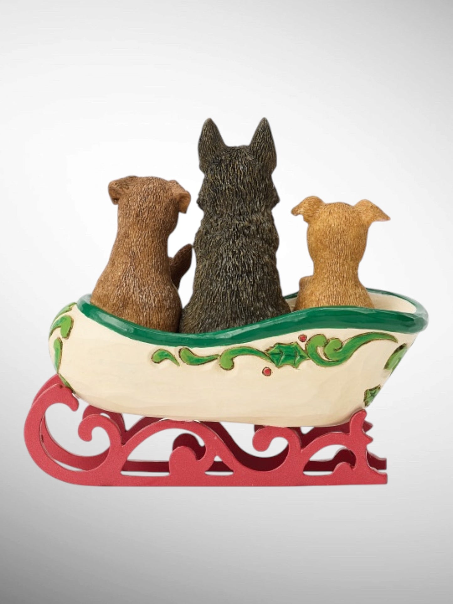 Jim Shore Heartwood Creek - A Tail-Wagging Christmas Santa's Rescue Sleigh Figurine - PREORDER