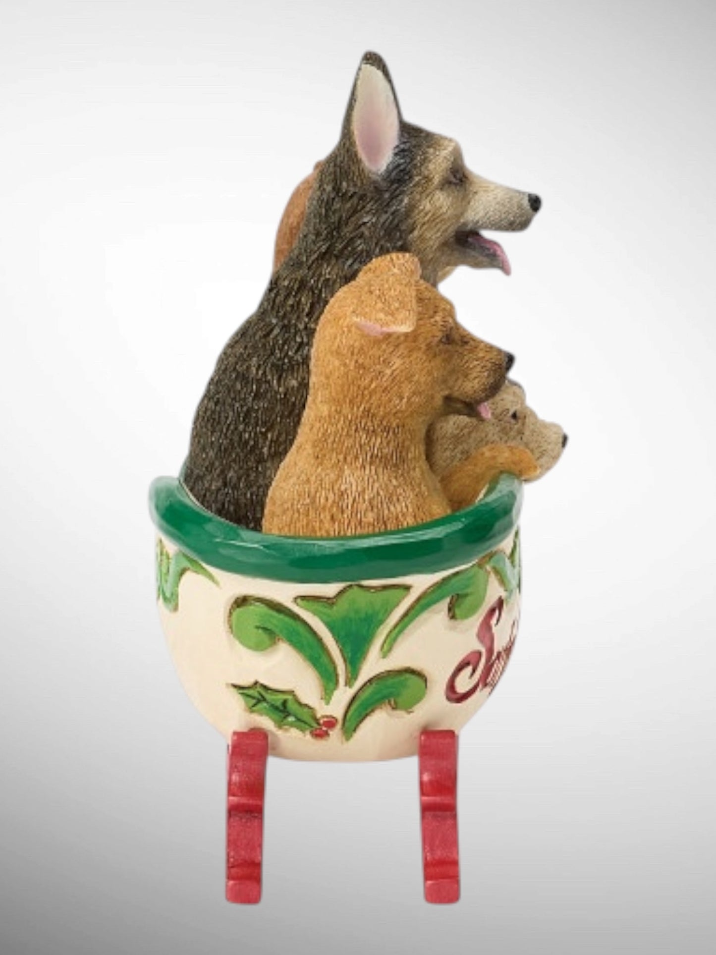 Jim Shore Heartwood Creek - A Tail-Wagging Christmas Santa's Rescue Sleigh Figurine - PREORDER