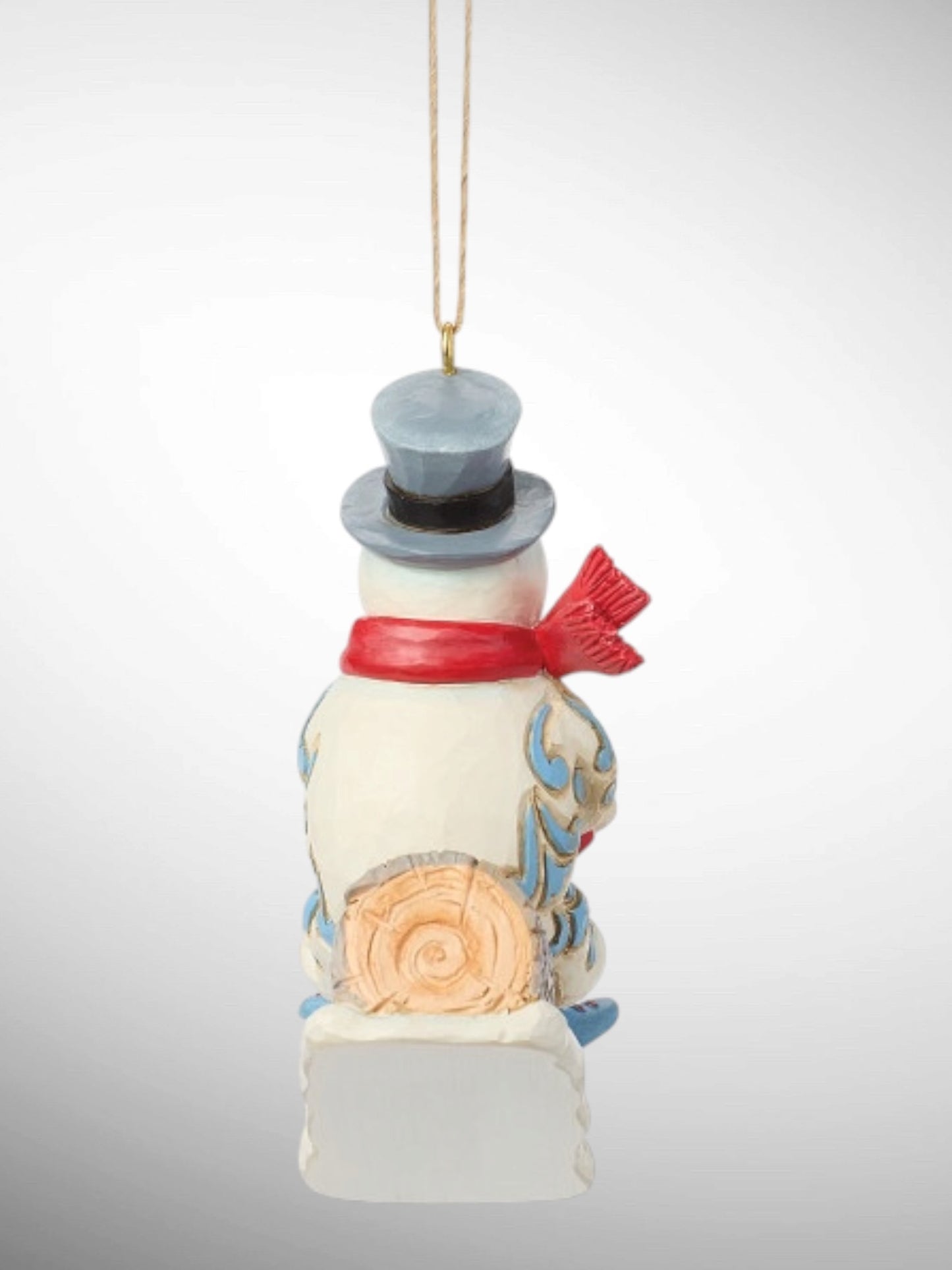 Jim Shore Frosty the Snowman - Frosty and Karen in Log Sled Hanging Ornament