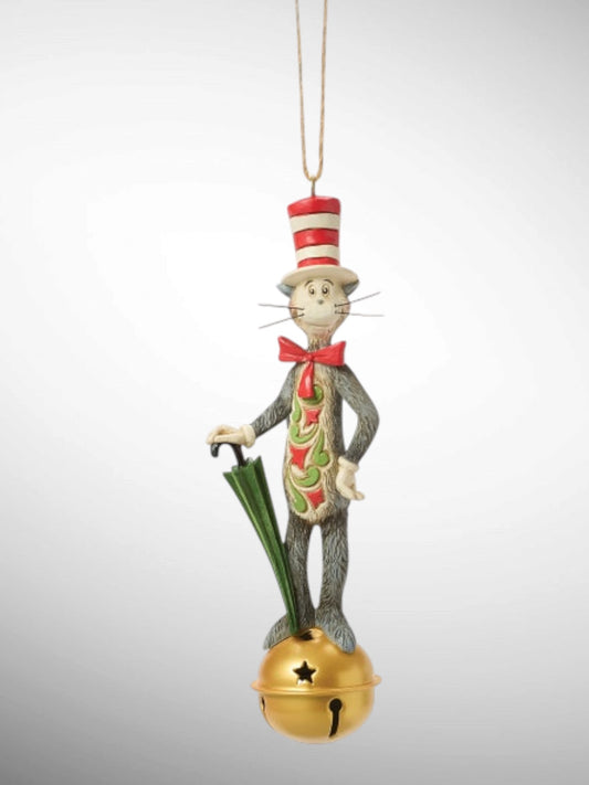 Jim Shore Dr. Seuss - Cat in the Hat on Jingle Bell Hanging Ornament