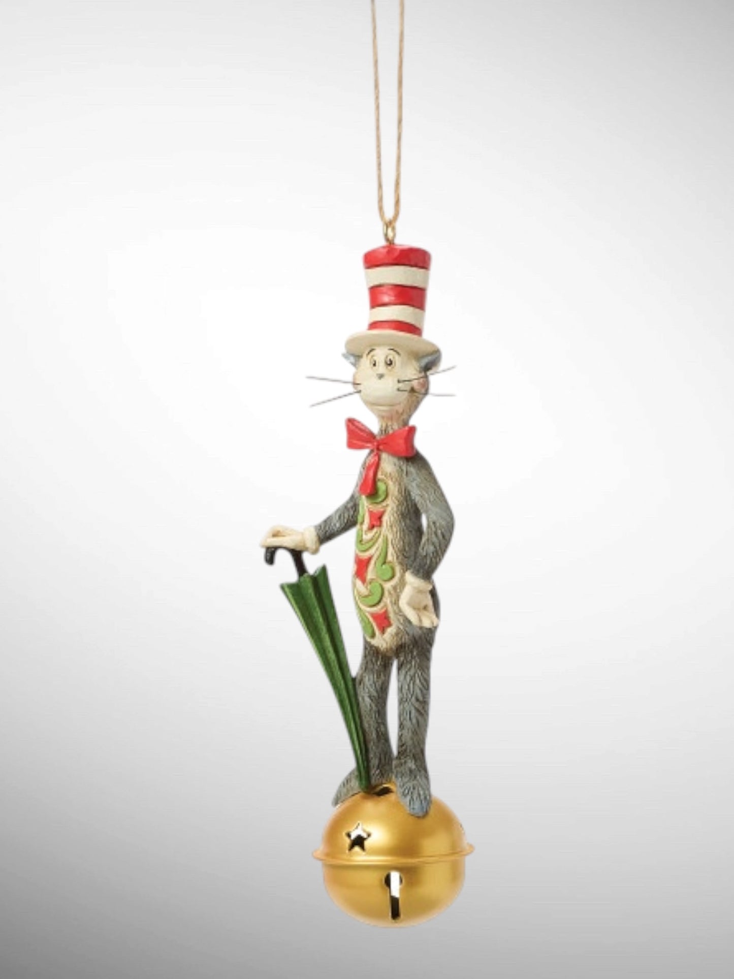 Jim Shore Dr. Seuss - Cat in the Hat on Jingle Bell Hanging Ornament