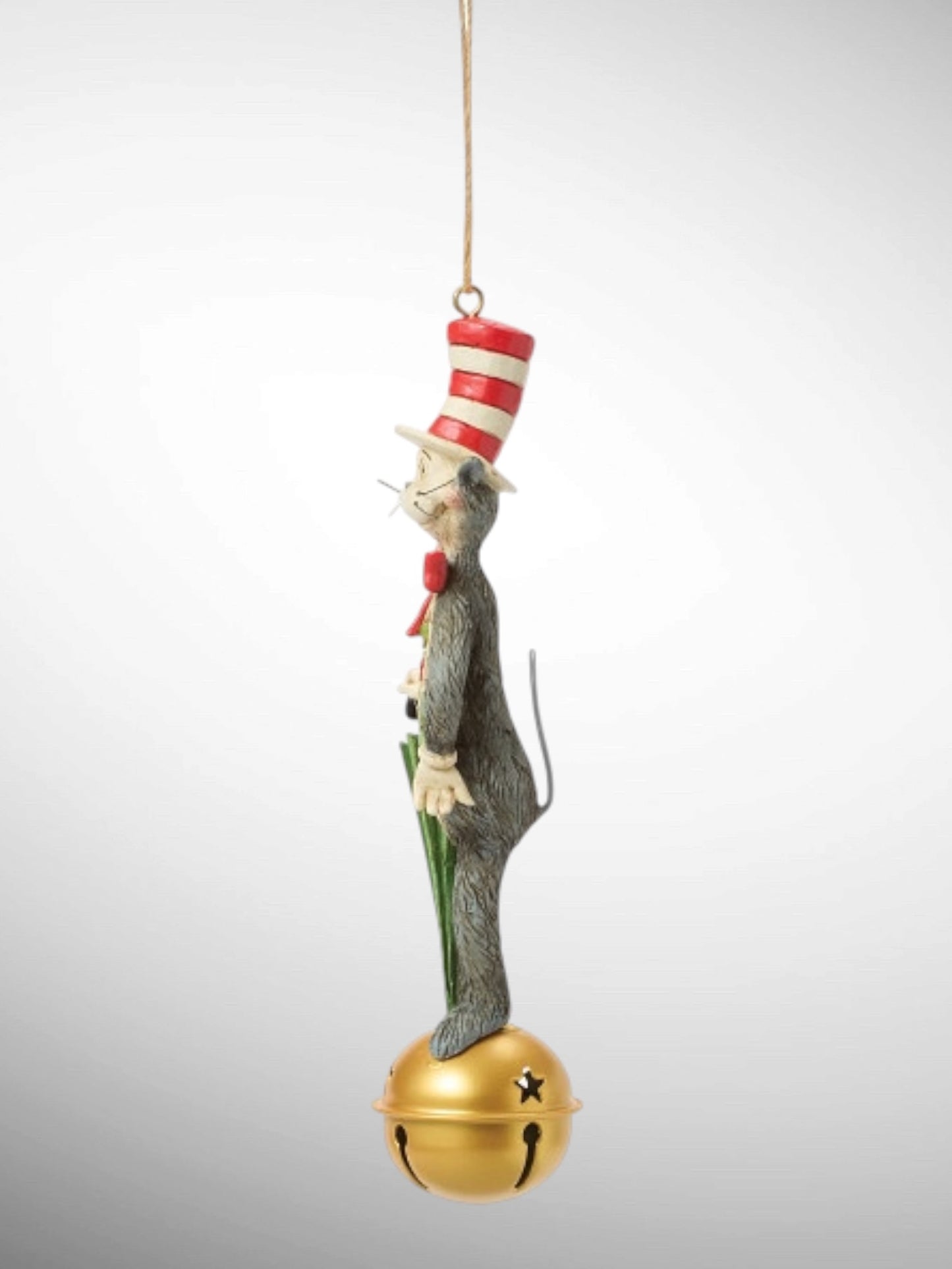 Jim Shore Dr. Seuss - Cat in the Hat on Jingle Bell Hanging Ornament
