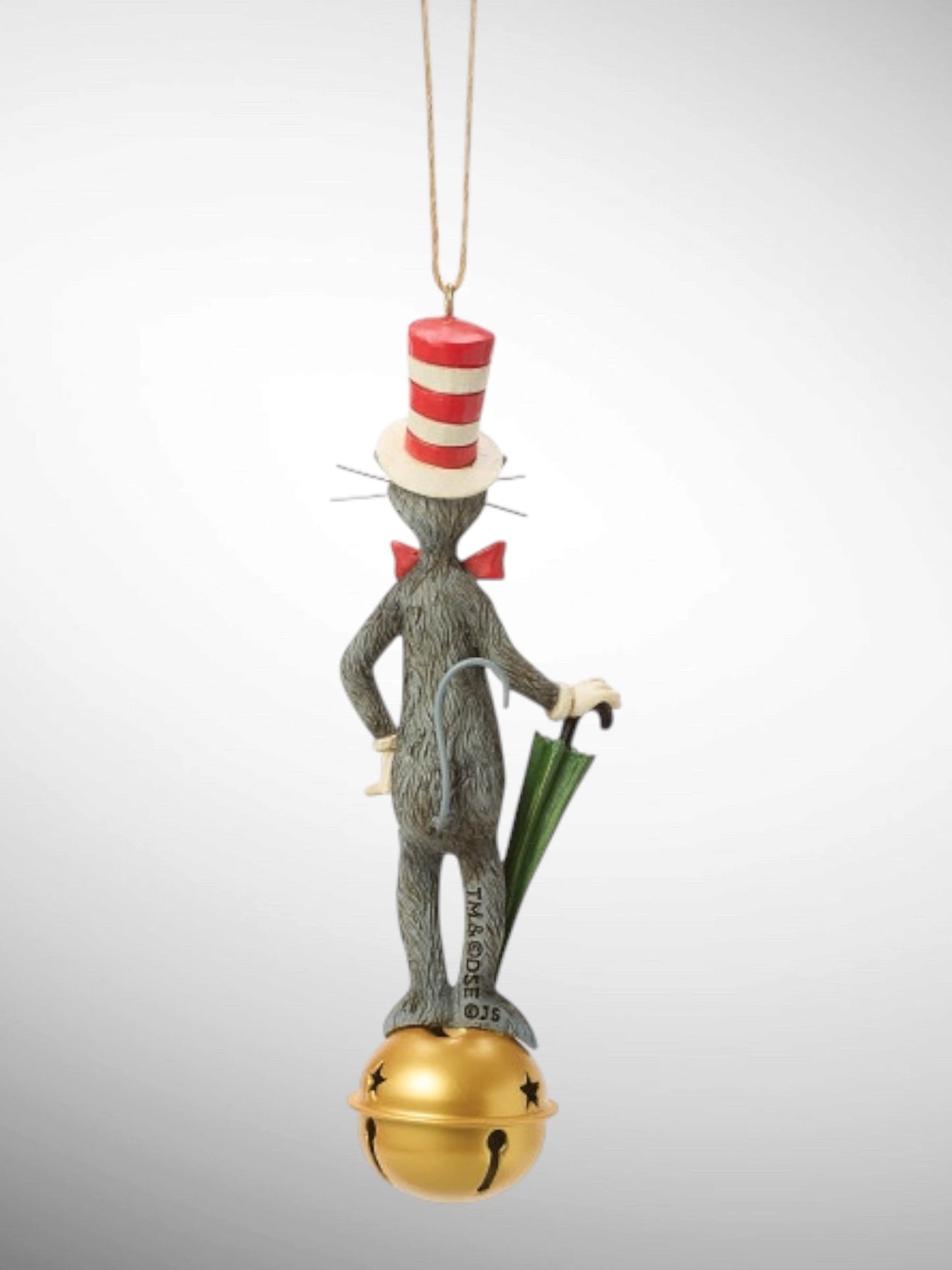 Jim Shore Dr. Seuss - Cat in the Hat on Jingle Bell Hanging Ornament