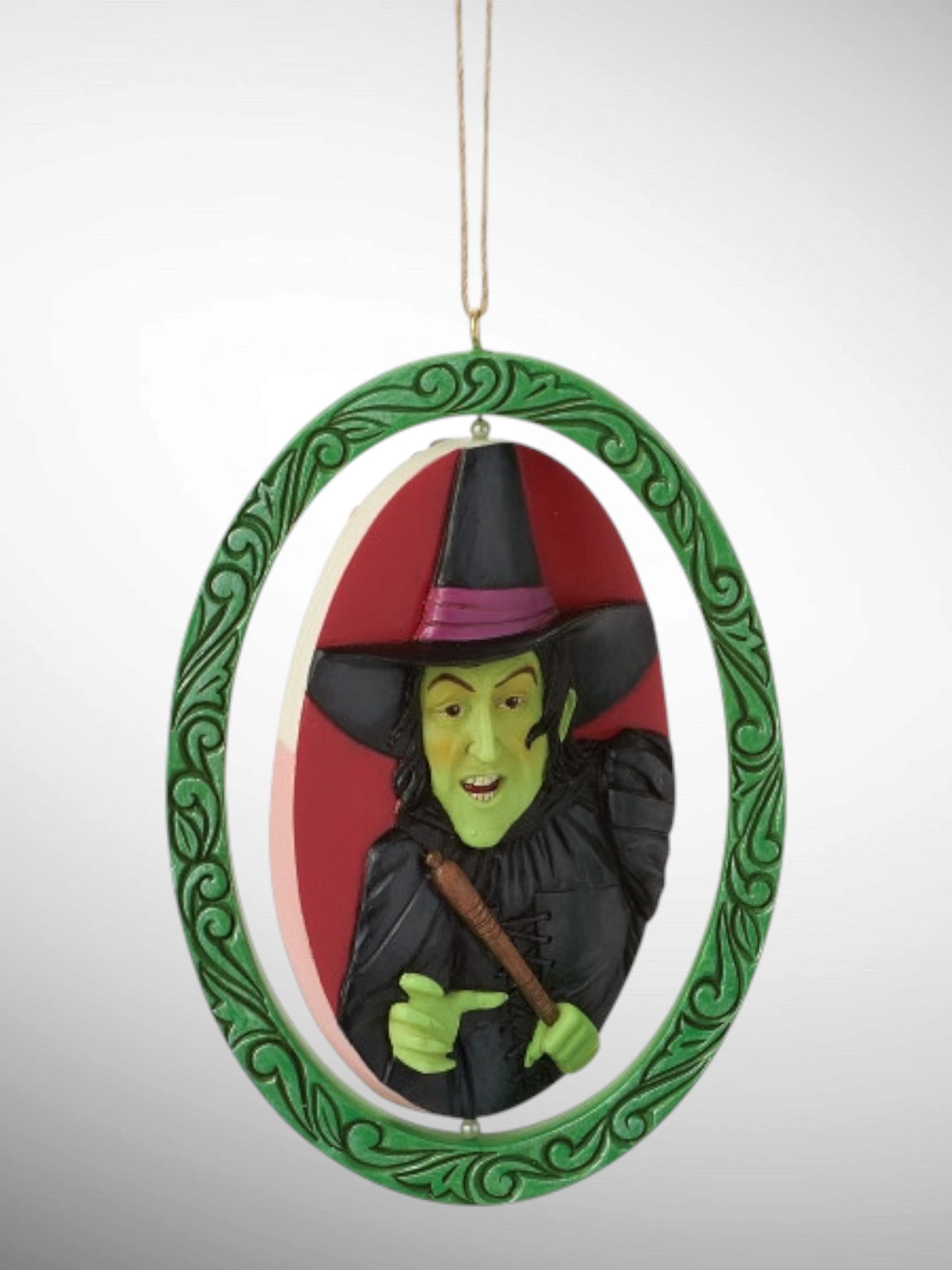 Jim Shore Wizard of Oz - Rotating Glenda and Wicked Witch Hanging Ornament