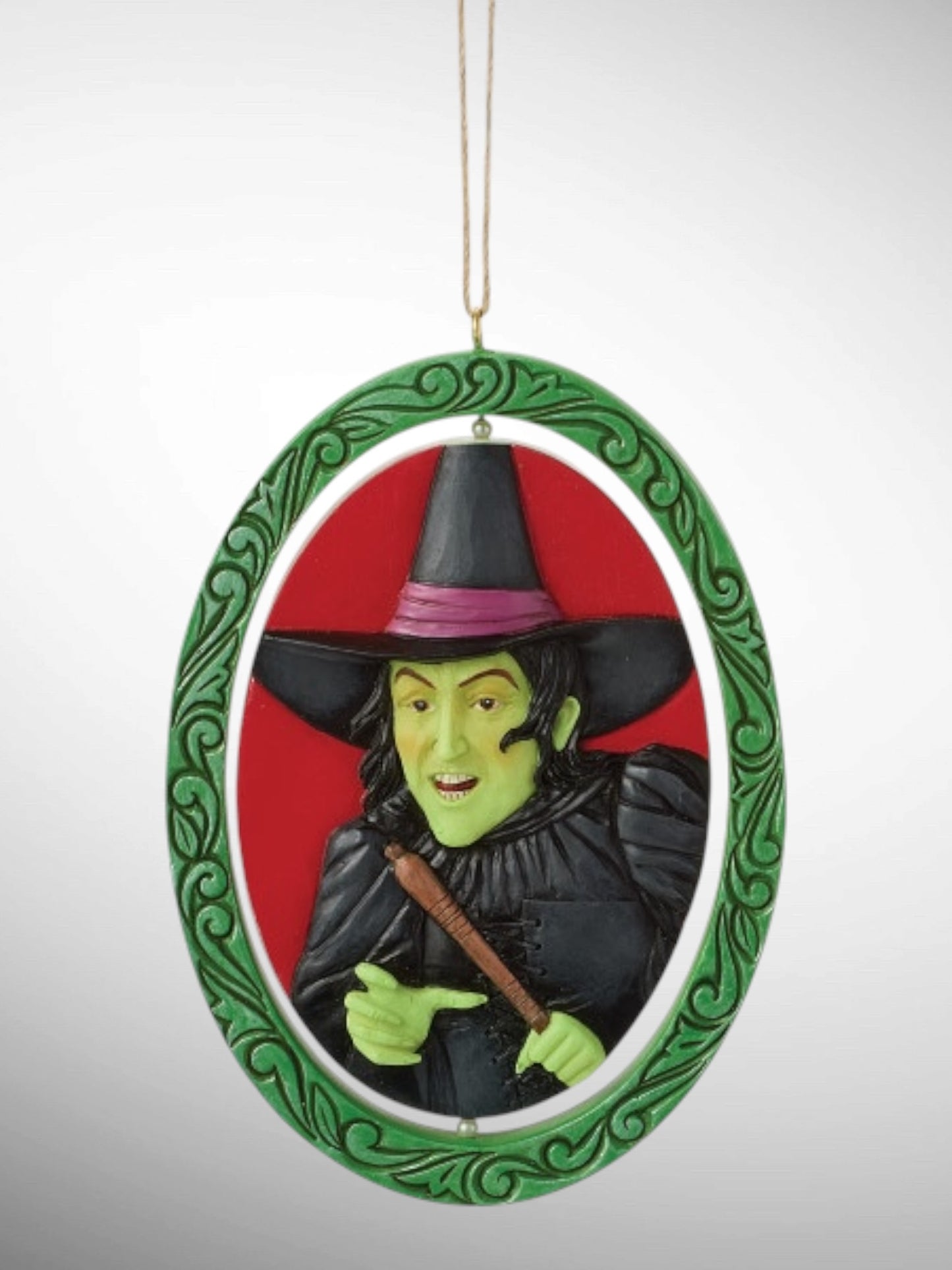 Jim Shore Wizard of Oz - Rotating Glenda and Wicked Witch Hanging Ornament