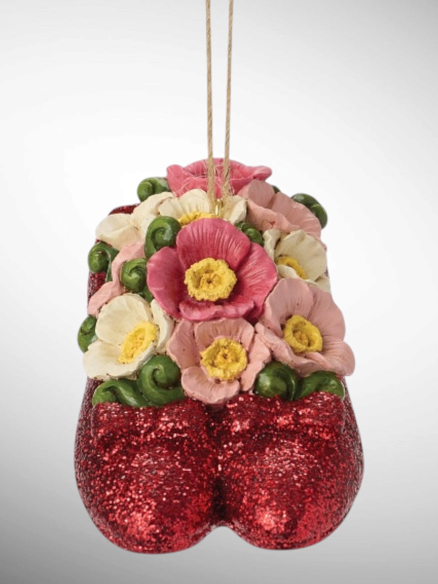 Jim Shore Wizard of Oz - Ruby Slippers with Poppies Hanging Ornament