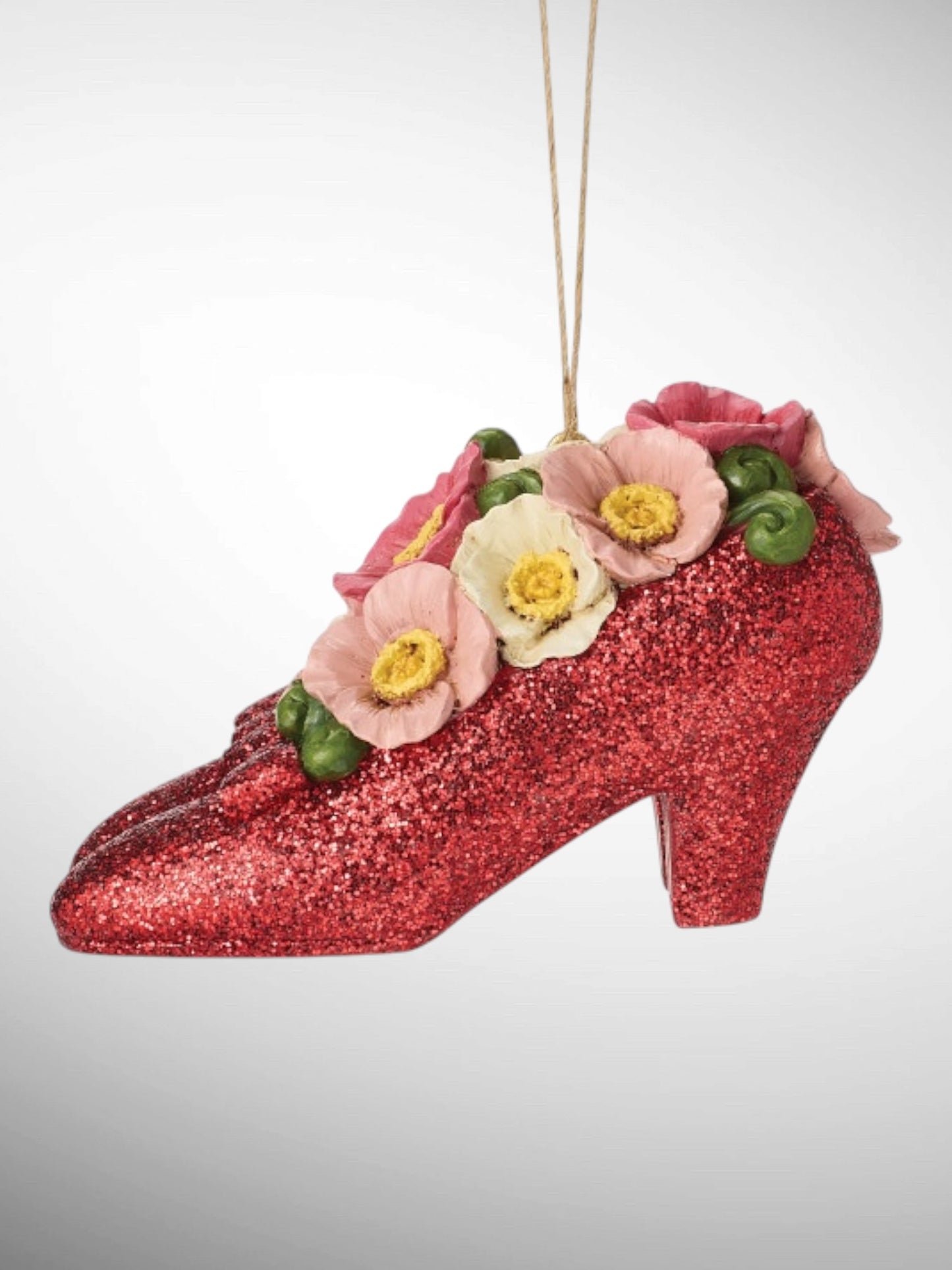 Jim Shore Wizard of Oz - Ruby Slippers with Poppies Hanging Ornament