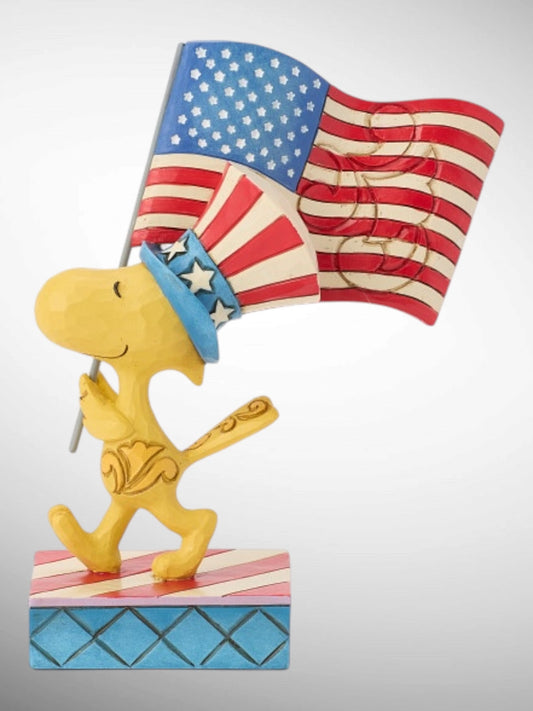 Jim Shore Peanuts - Sweet Liberty Woodstock Patriotic Flag Figurine - PREORDER