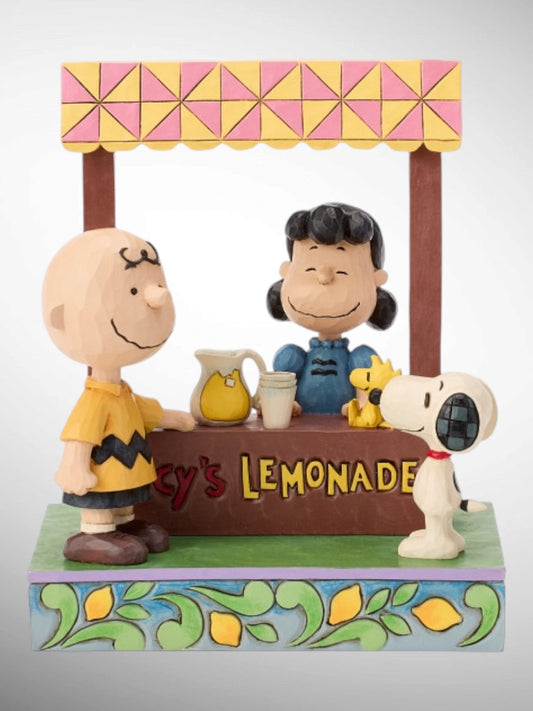 Jim Shore Peanuts - Lucy's Lemonde Snoopy Charlie Brown Woodstock Figurine - PREORDER