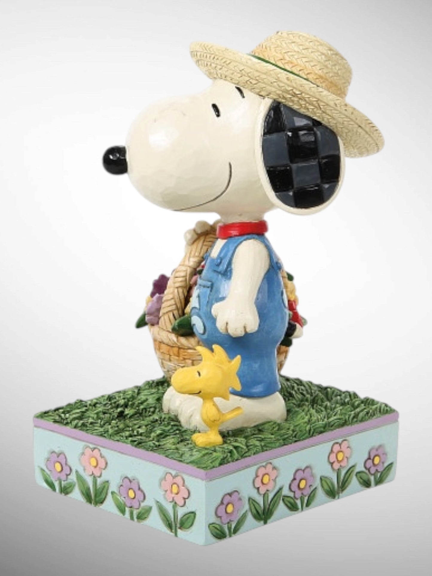 Jim Shore Peanuts - Petals of Joy Snoopy Woodstock Flower Basket Figurine - PREORDER