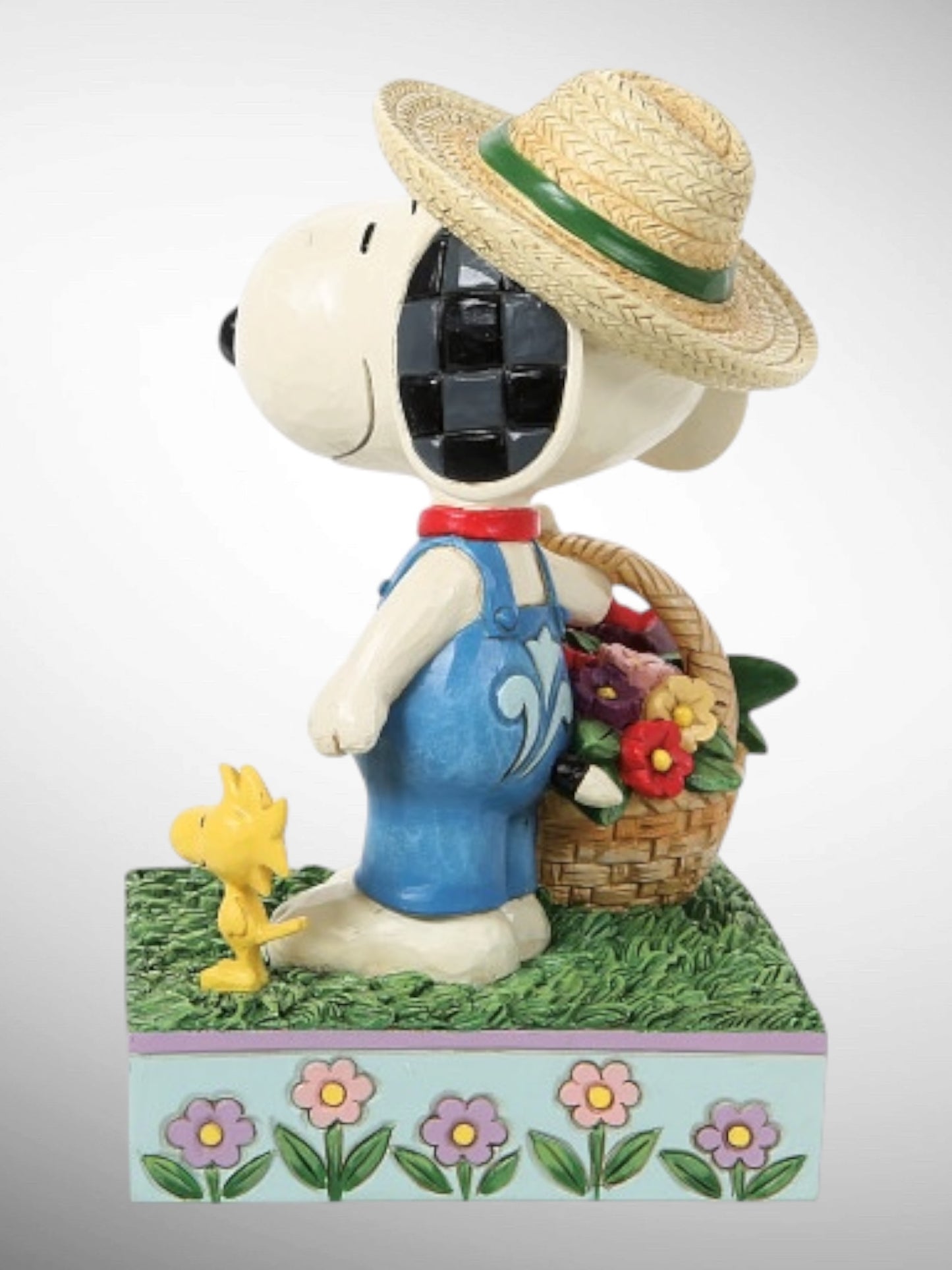 Jim Shore Peanuts - Petals of Joy Snoopy Woodstock Flower Basket Figurine - PREORDER