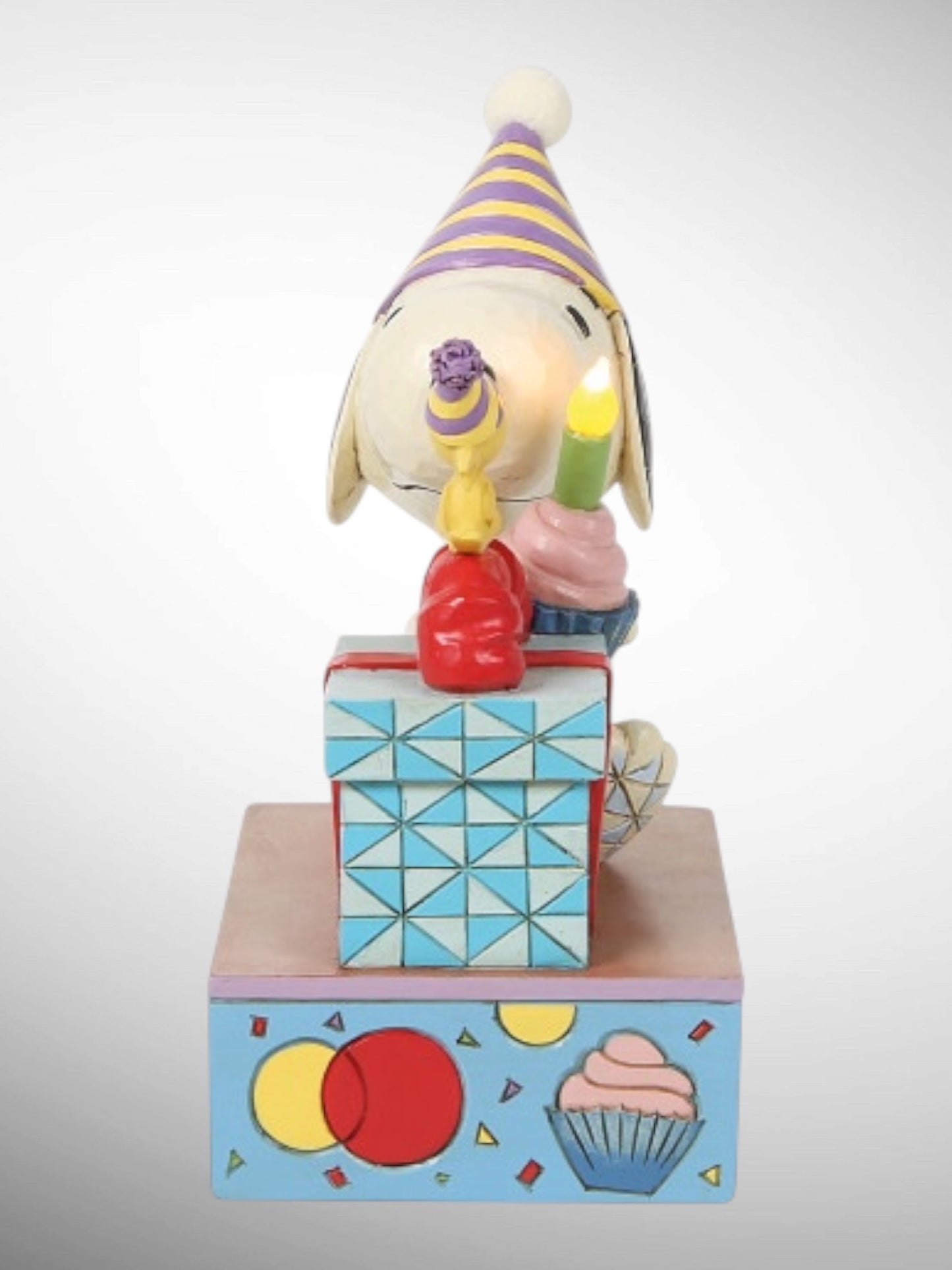 Jim Shore Peanuts - You Take the Cake Birthday Light Up Snoopy Woodstock Figurine - PREORDER
