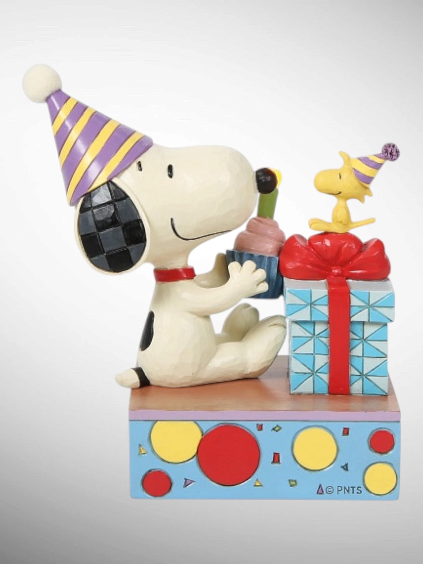 Jim Shore Peanuts - You Take the Cake Birthday Light Up Snoopy Woodstock Figurine - PREORDER