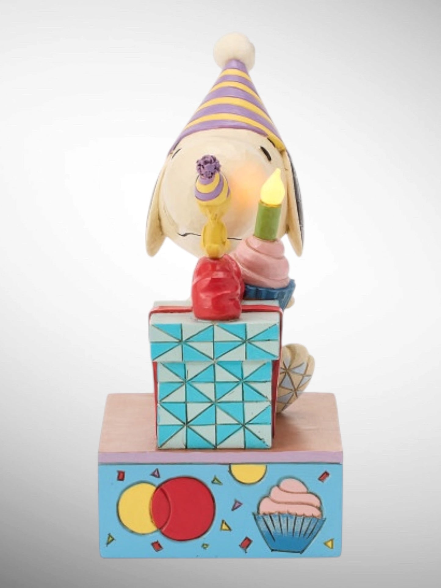 Jim Shore Peanuts - You Take the Cake Birthday Light Up Snoopy Woodstock Figurine - PREORDER
