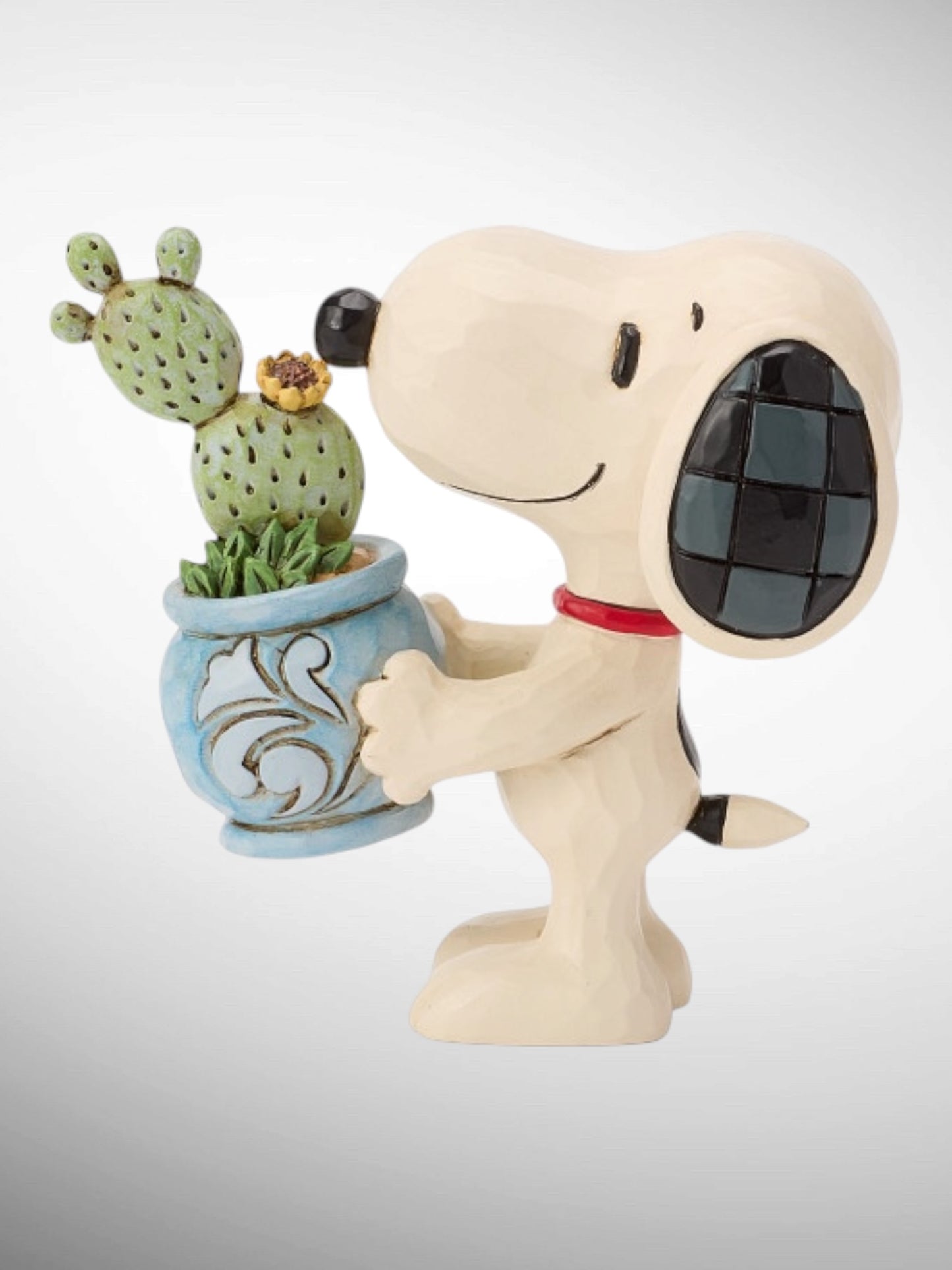 Jim Shore Peanuts - Snoopy with Cactus Plant mini Figurine - PREORDER