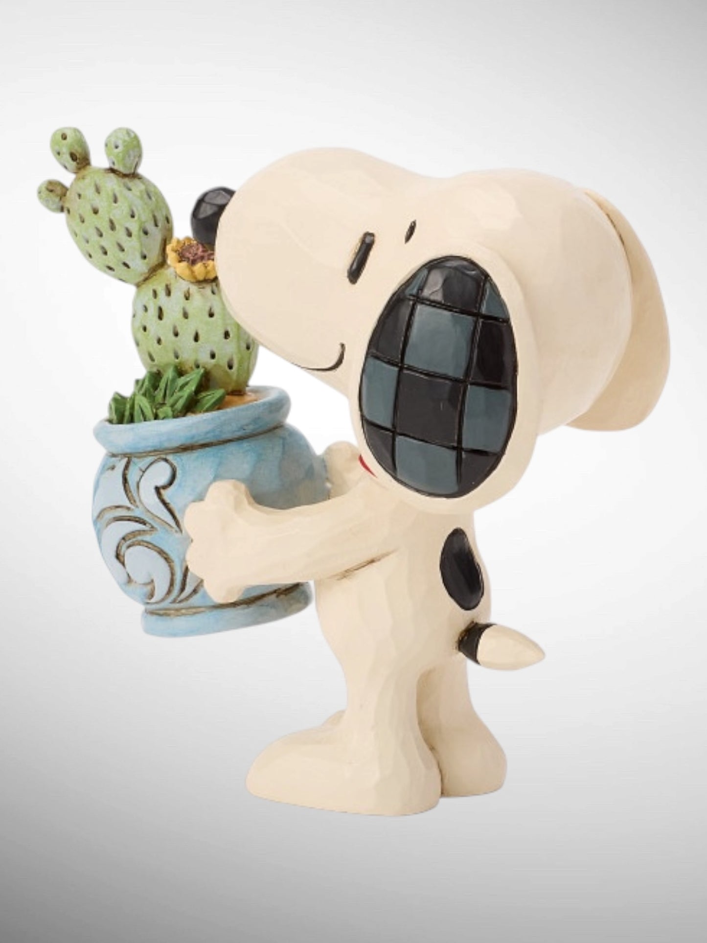 Jim Shore Peanuts - Snoopy with Cactus Plant mini Figurine - PREORDER