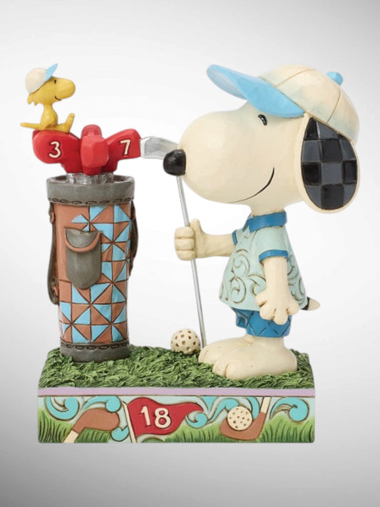 Jim Shore Peanuts - Tee-rific! Snoopy Woodstock Golf Figurine - PREORDER